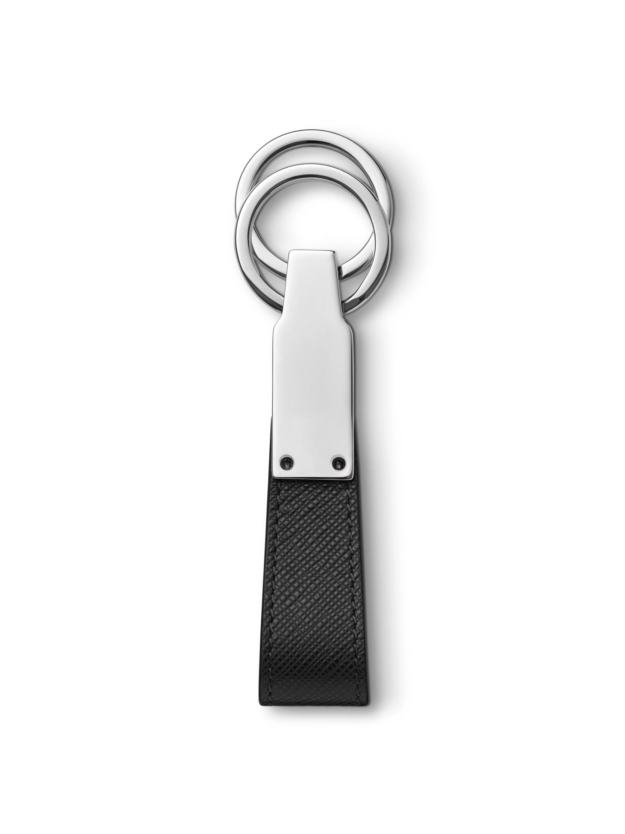 Montblanc Sartorial Leather & Stainless Steel Key Fob | Saks Fifth