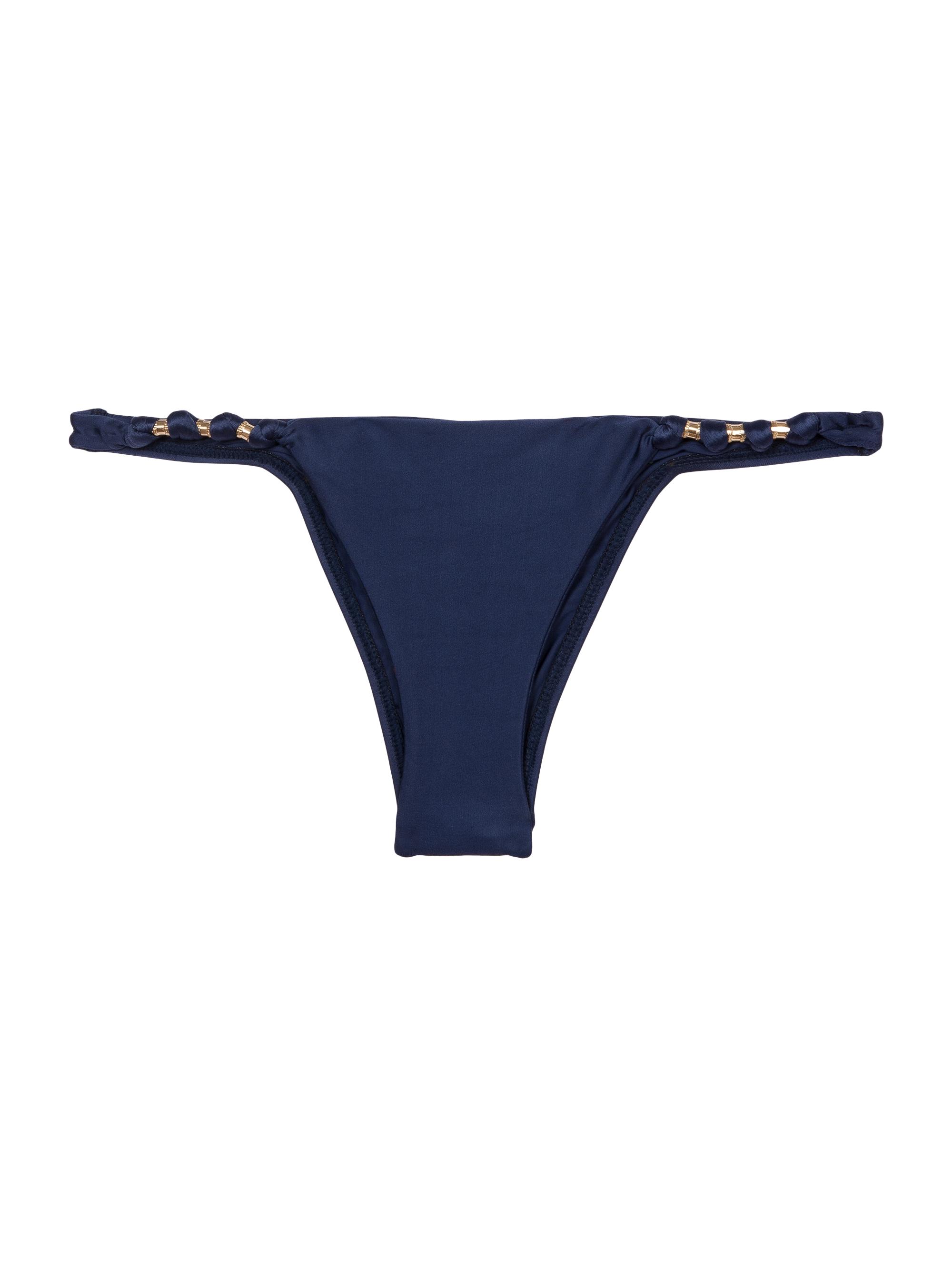 ViX by Paula Hermanny Women's Paula Full-Coverage Knotted Bikini Bottom - Navy