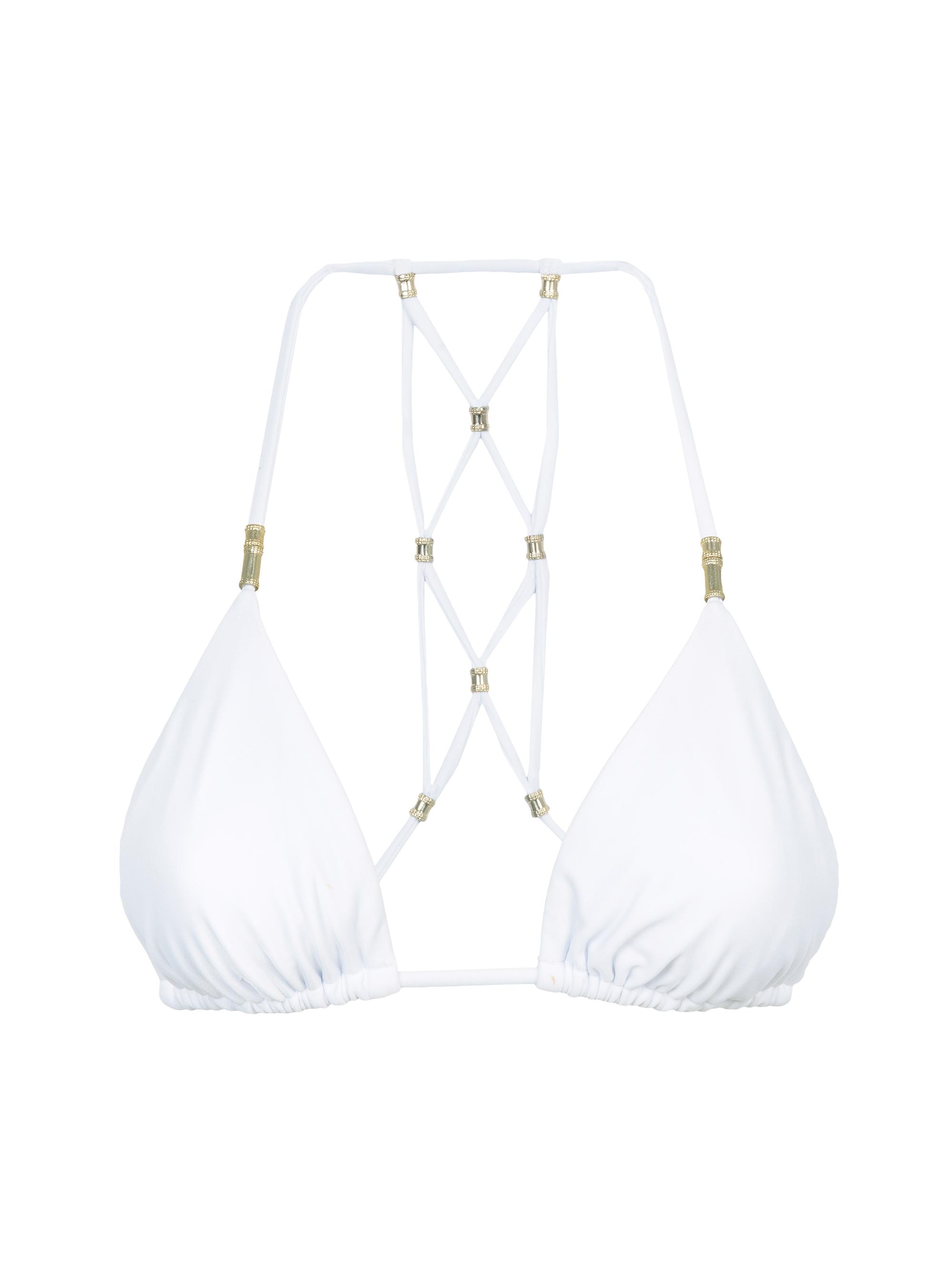 ViX by Paula Hermanny Women's Lucy Strappy-Back Triangle Bikini Top - White