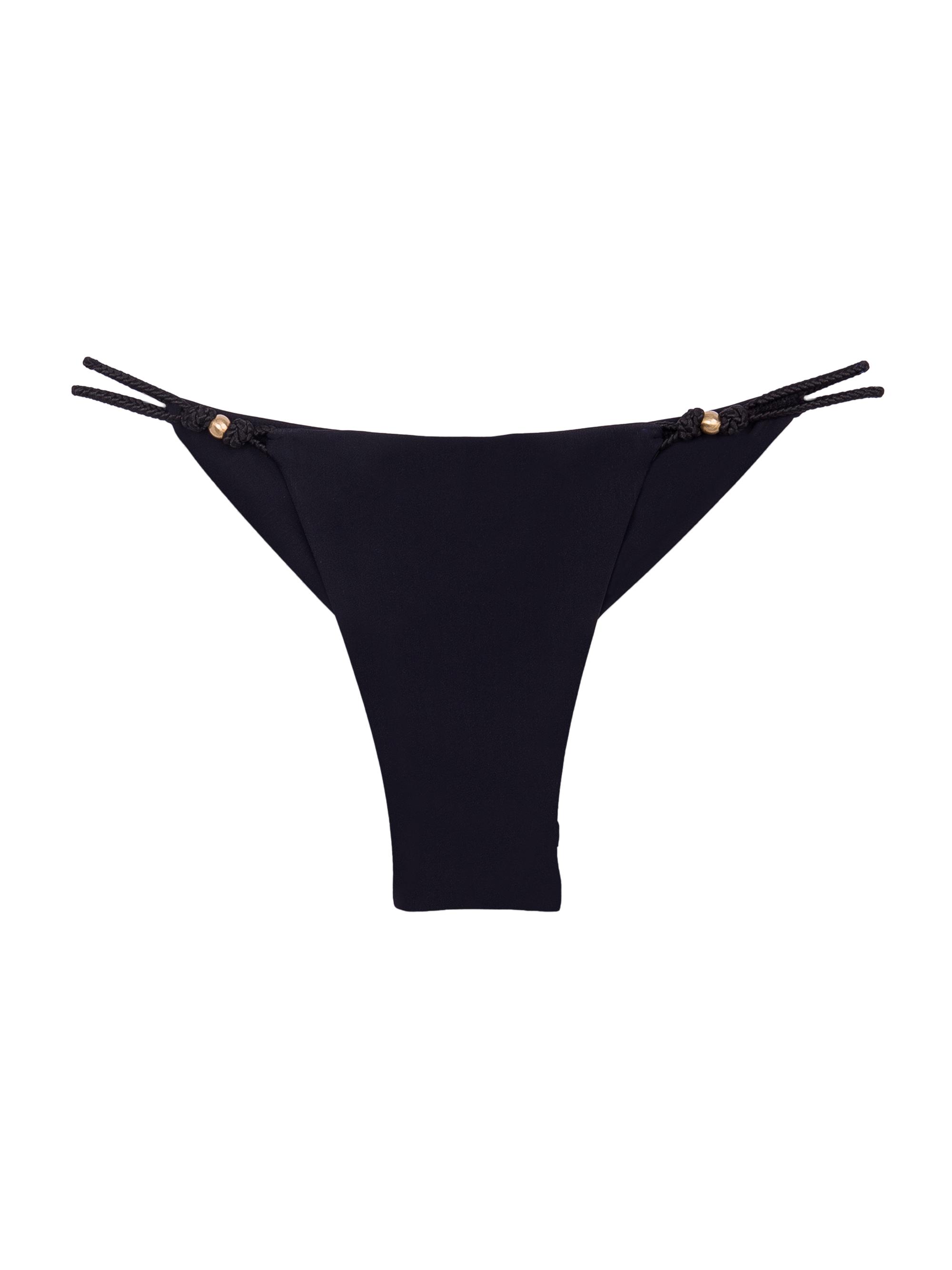 ViX by Paula Hermanny Women's Gi Cheeky Beaded Rope Bikini Bottom - Black