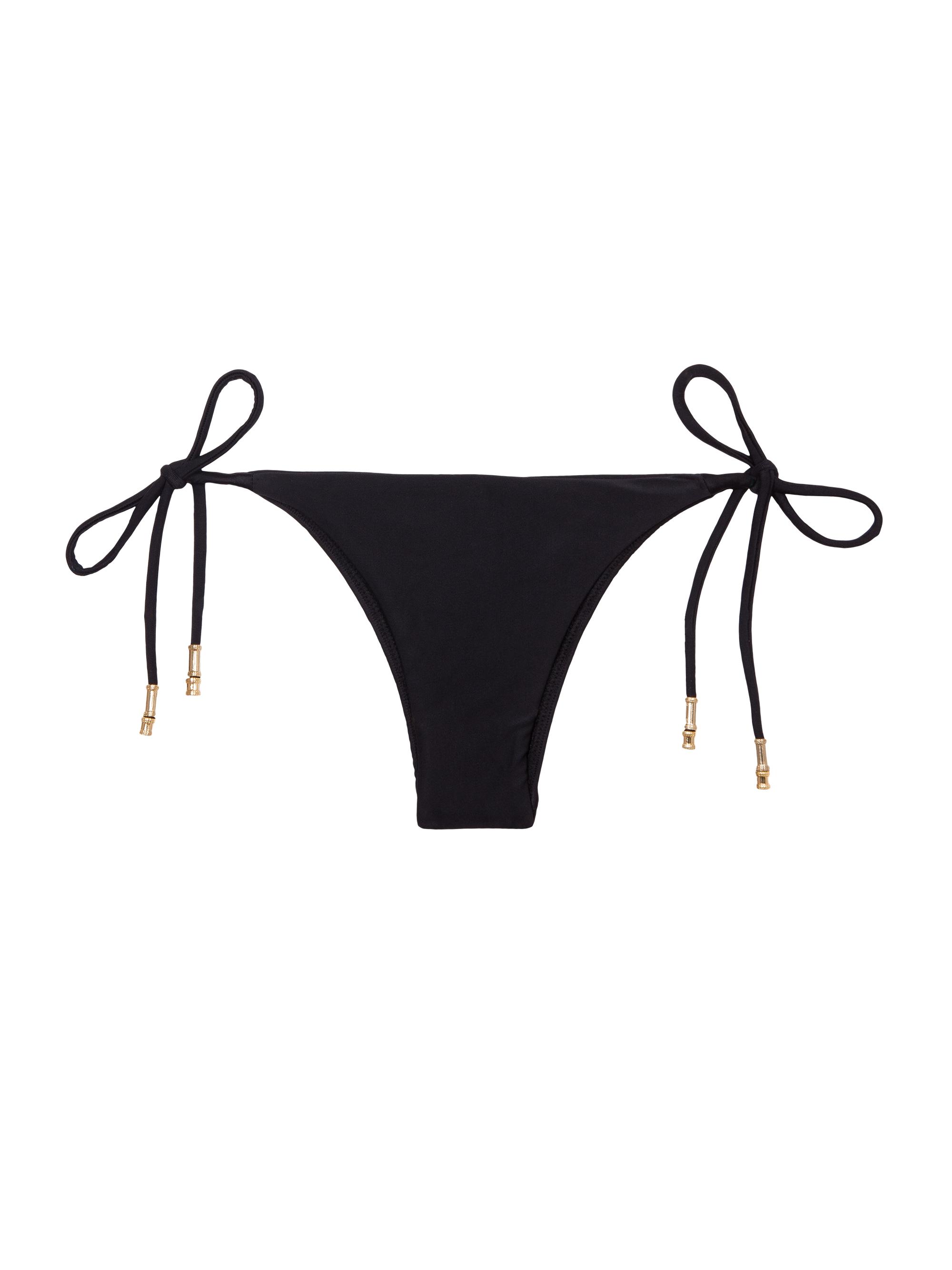 ViX by Paula Hermanny Women's Medium Coverage Side-Tie Bikini Bottom - Black