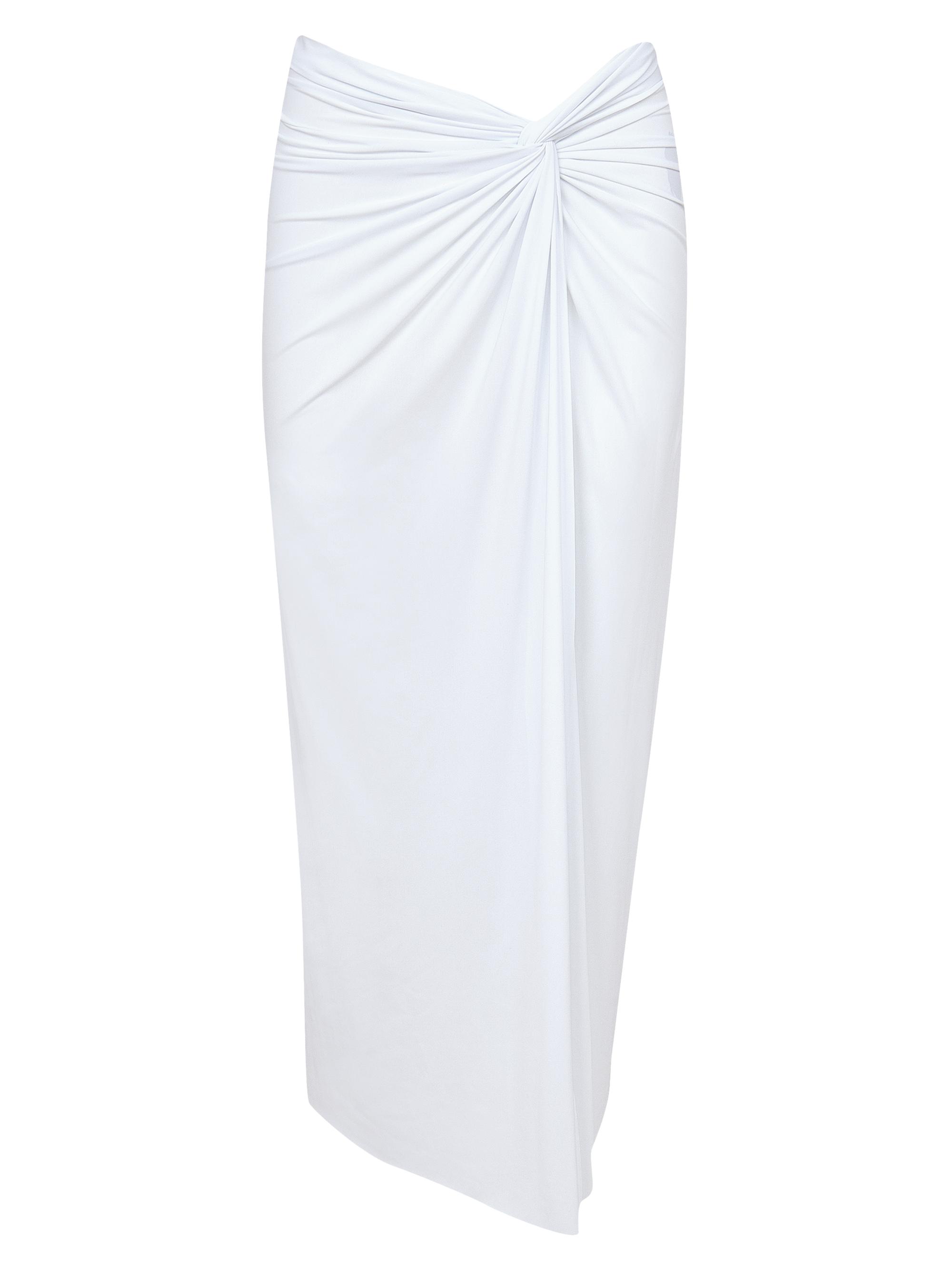 ViX by Paula Hermanny Women's Karen Ruched Twisted Midi-Skirt - Off White