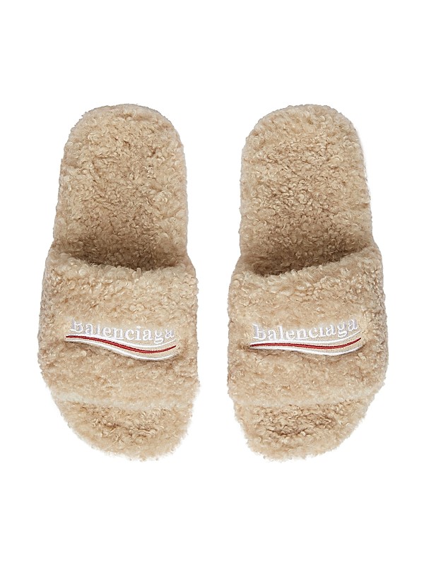 Shop Balenciaga Furry Slide Sandals | Saks Fifth Avenue Shop Balenciaga Furry Slide Sandals | Saks Fifth Avenue