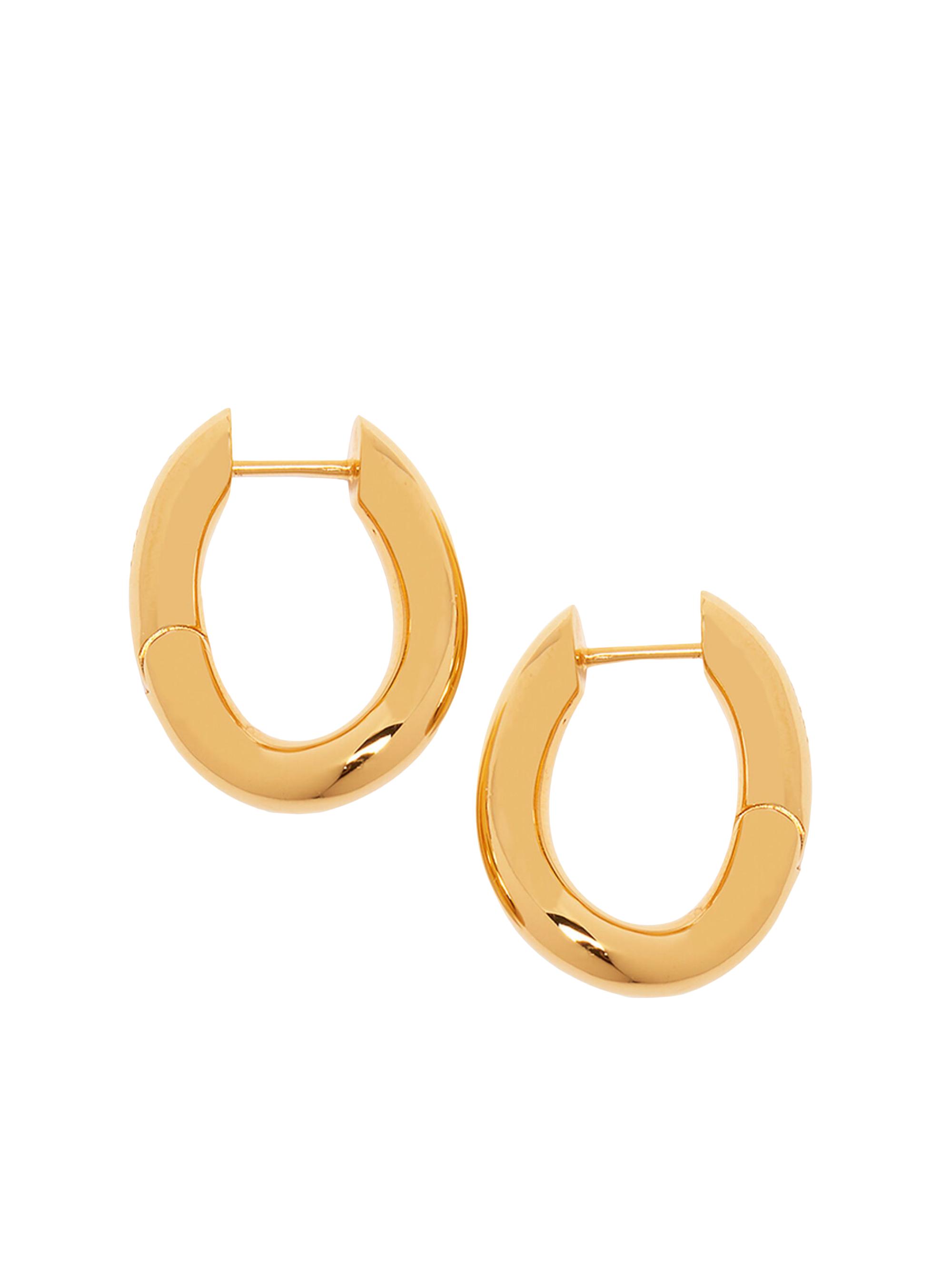 Balenciaga Women's Loop  Earrings - Shiny Gold