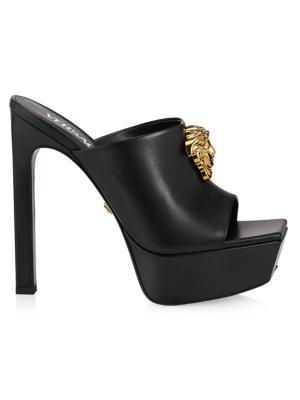 Versace Black Medusa Mules