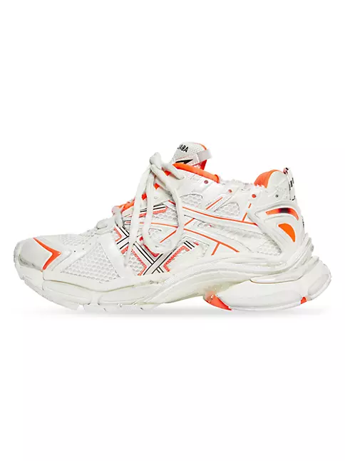 Balenciaga Track Men's White And Orange Sneakers New