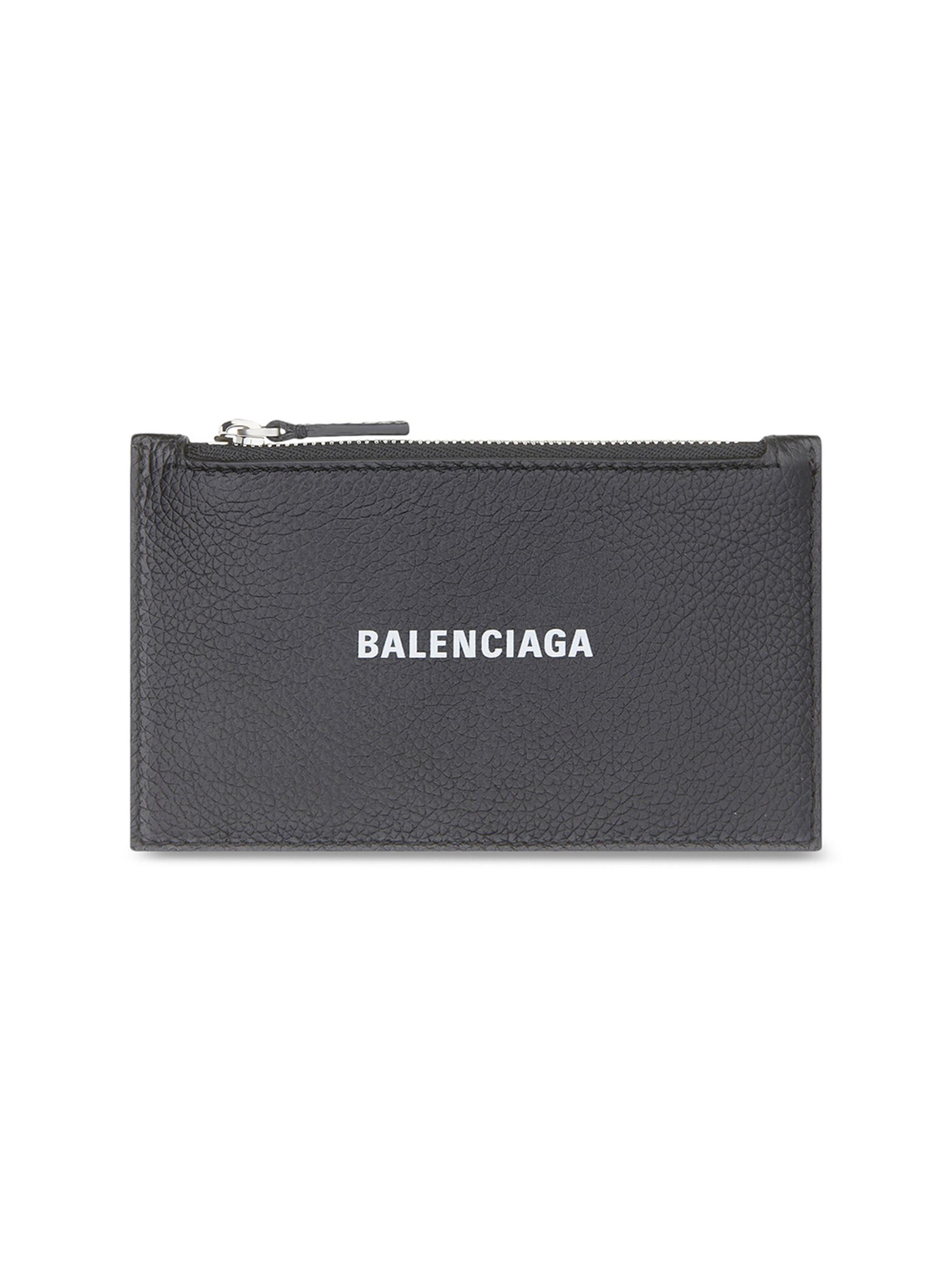 Balenciaga Men's Cash Long Coin And Card Holder - Black White