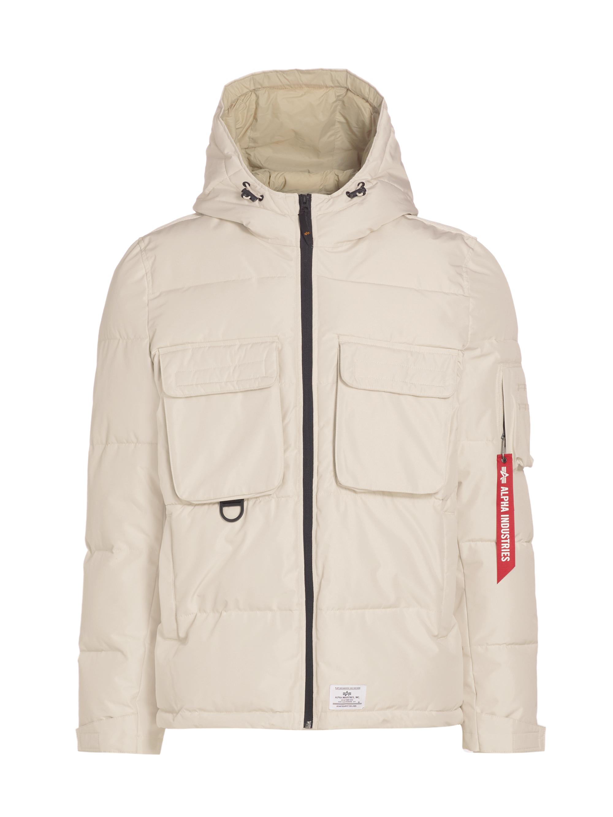 Alpha Industries Men's Hooded Puffer Jacket - Slate Blue