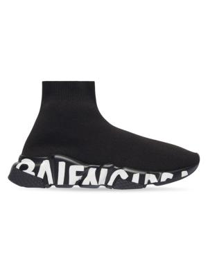 Balenciaga Speed Graffiti Trainers Black White