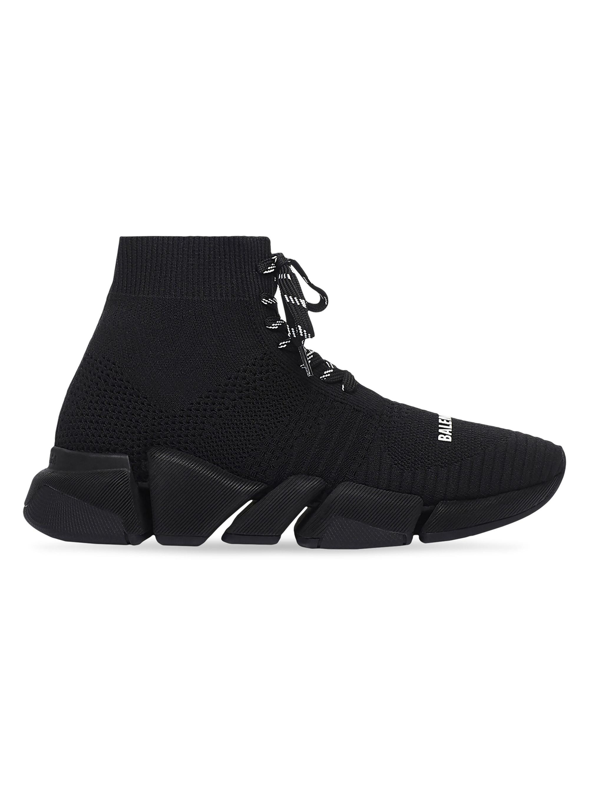Balenciaga Women's Speed 2.0 Lace-up Sneakers - Black