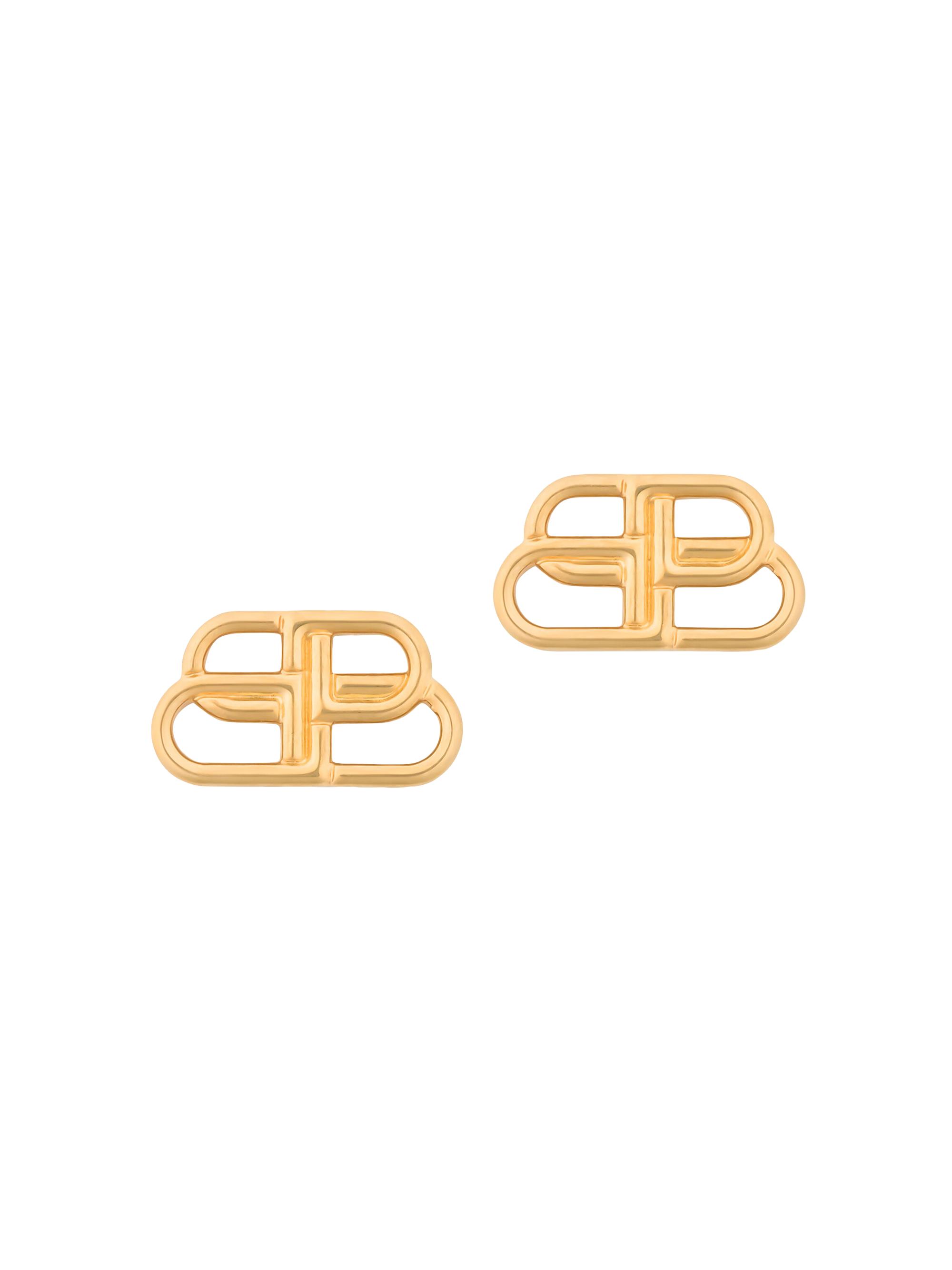 Balenciaga Women's Bb  Stud Earrings - Gold