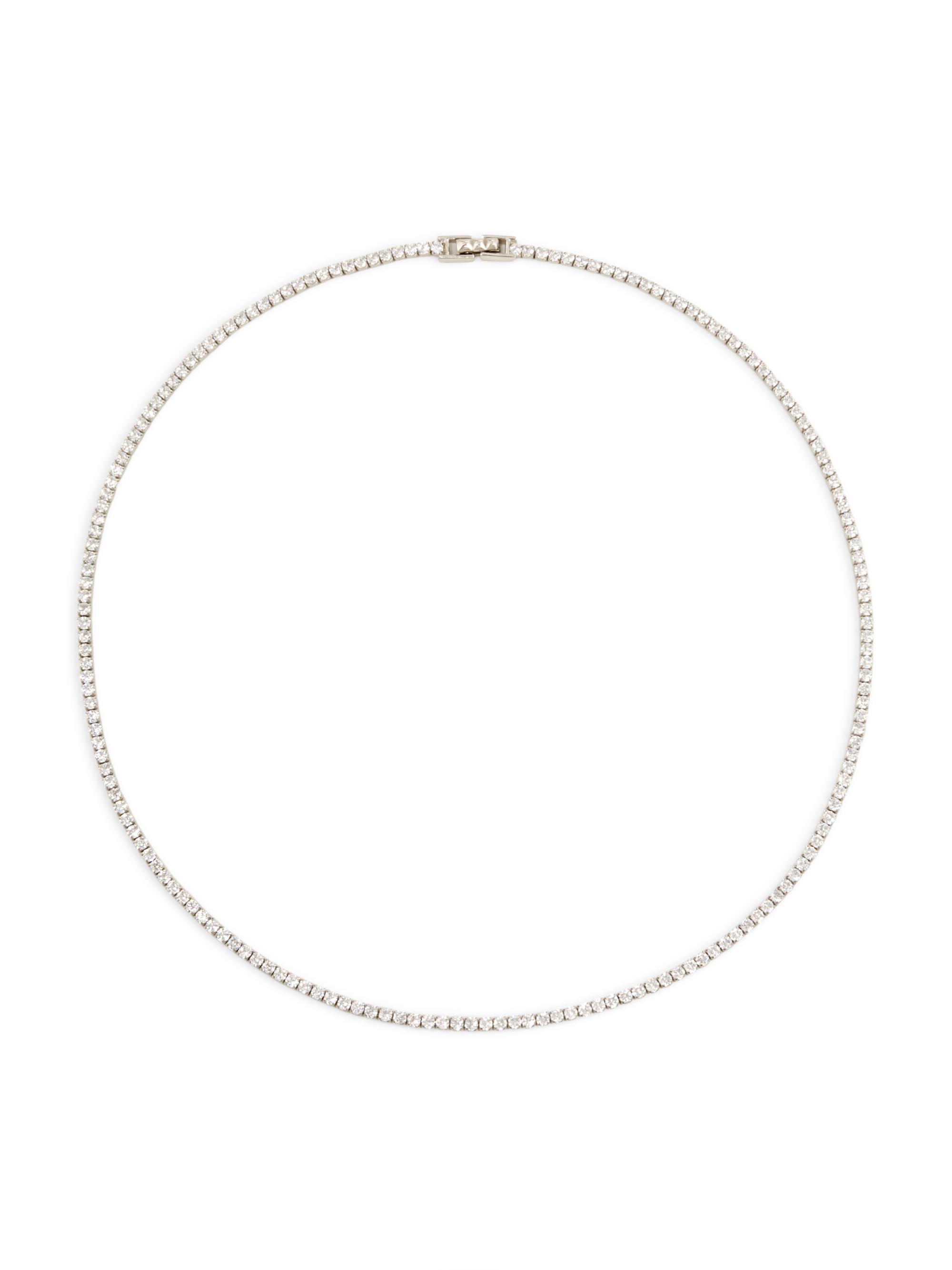 Nickho Rey Women's Tish 14K-Gold & Crystal Tennis Necklace - Rhodium