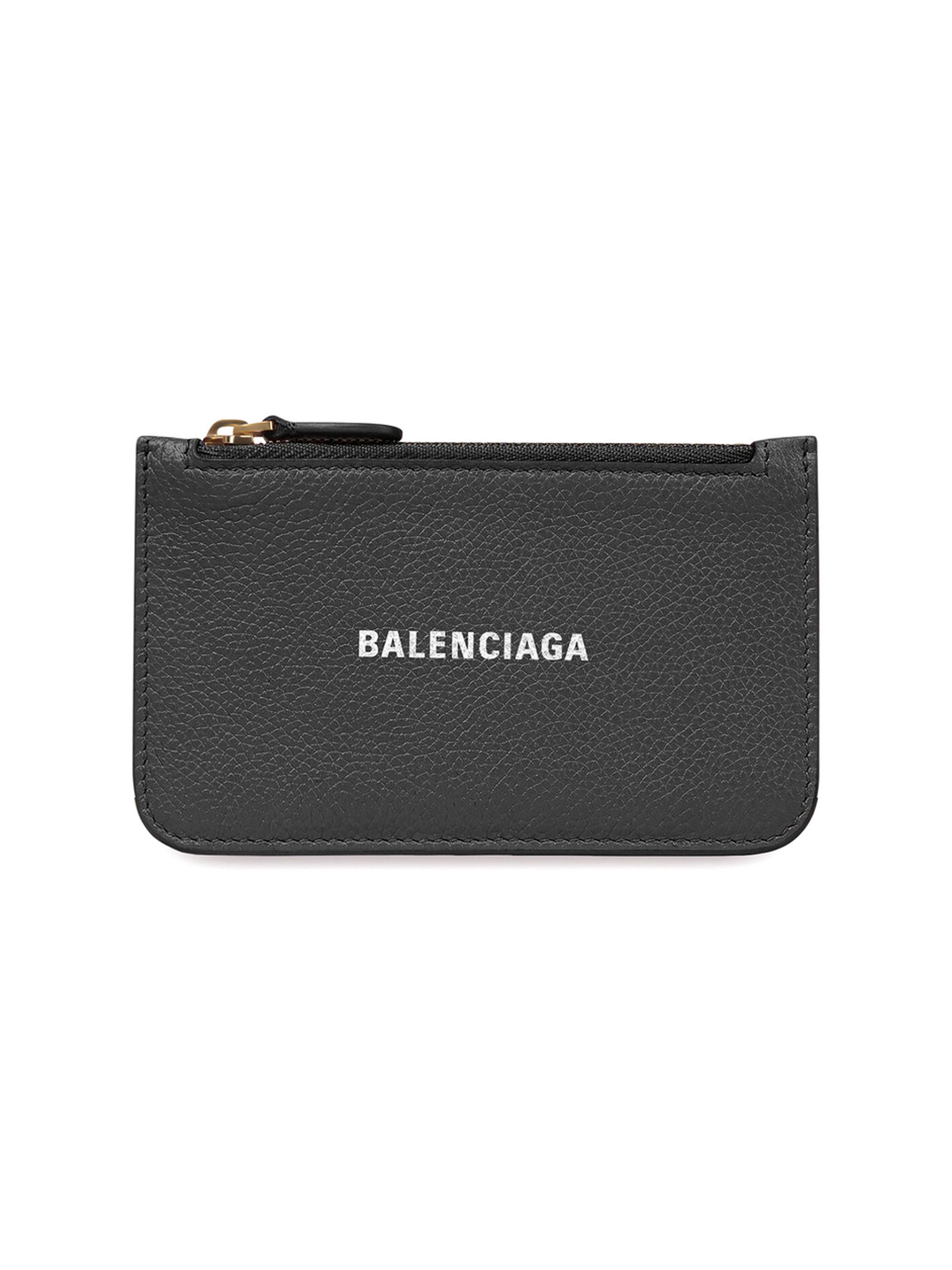 Balenciaga Women's Cash  Long Coin And Card Holder - Black White