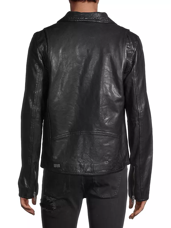 Shop Ksubi Capitol Leather Moto Jacket | Saks Fifth Avenue