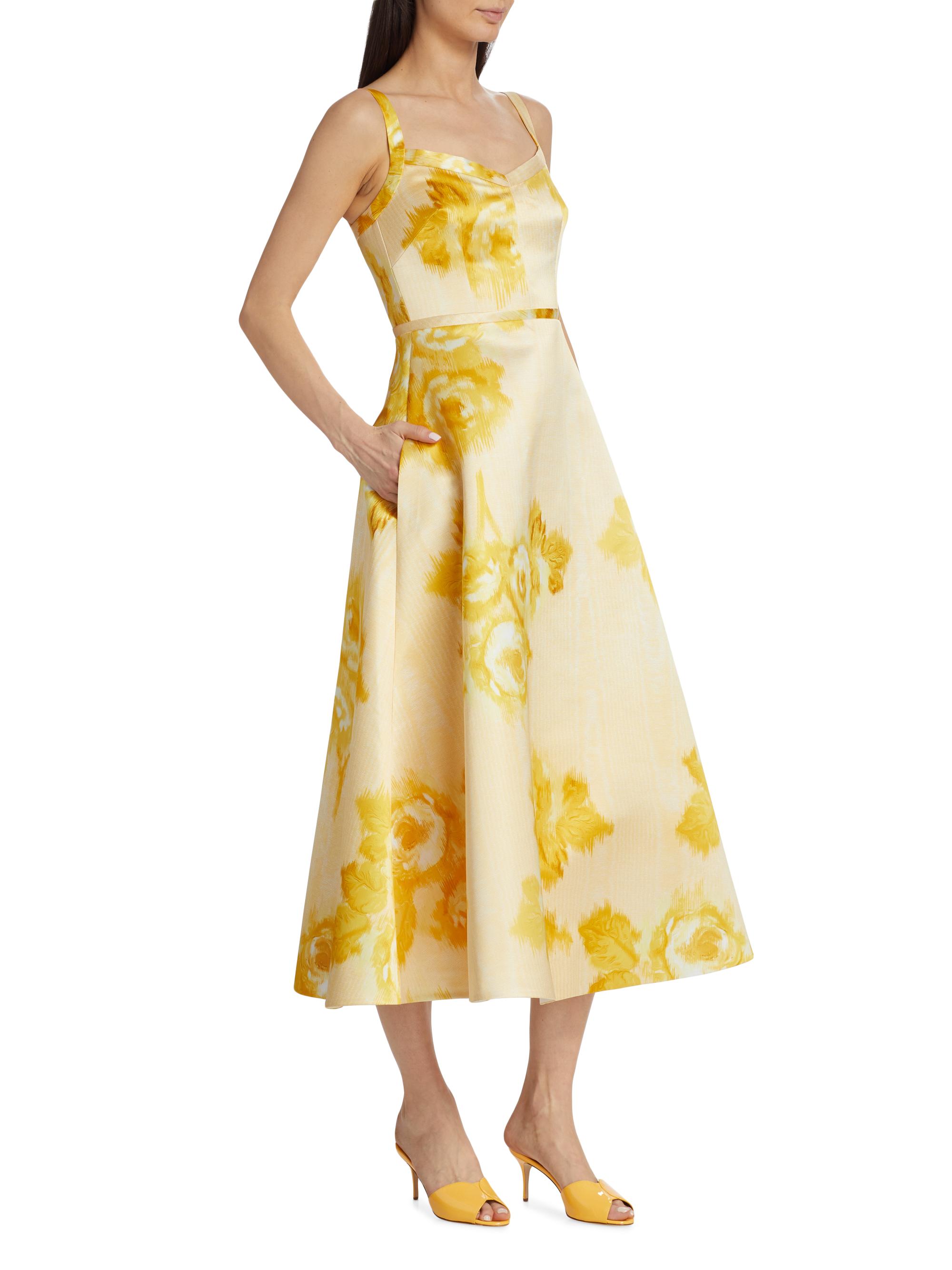 Emilia Wickstead Elvita Floral-Printed Midi-Dress | Saks Fifth Avenue