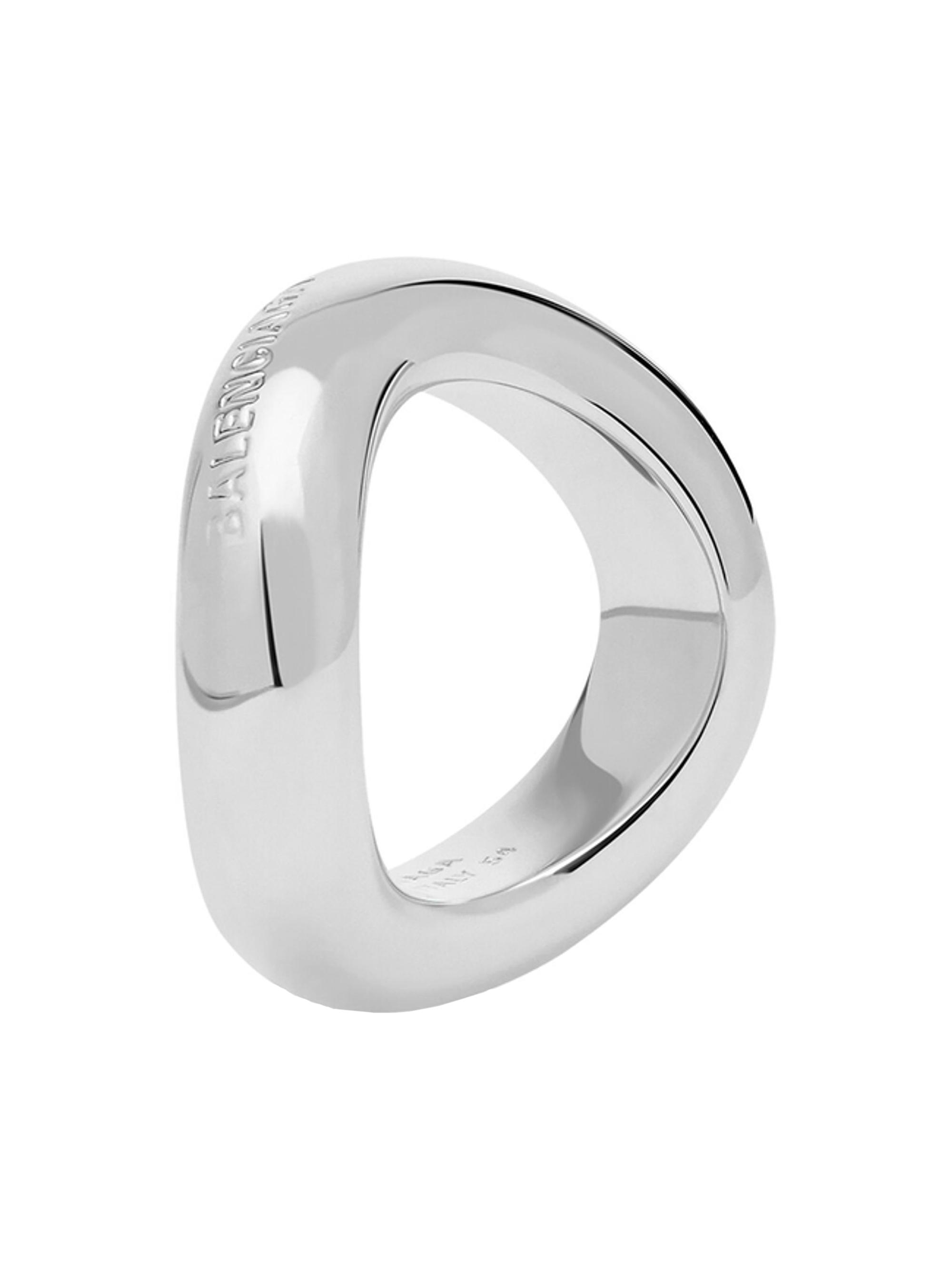 Balenciaga Women's Loop Ring - Shiny Silver
