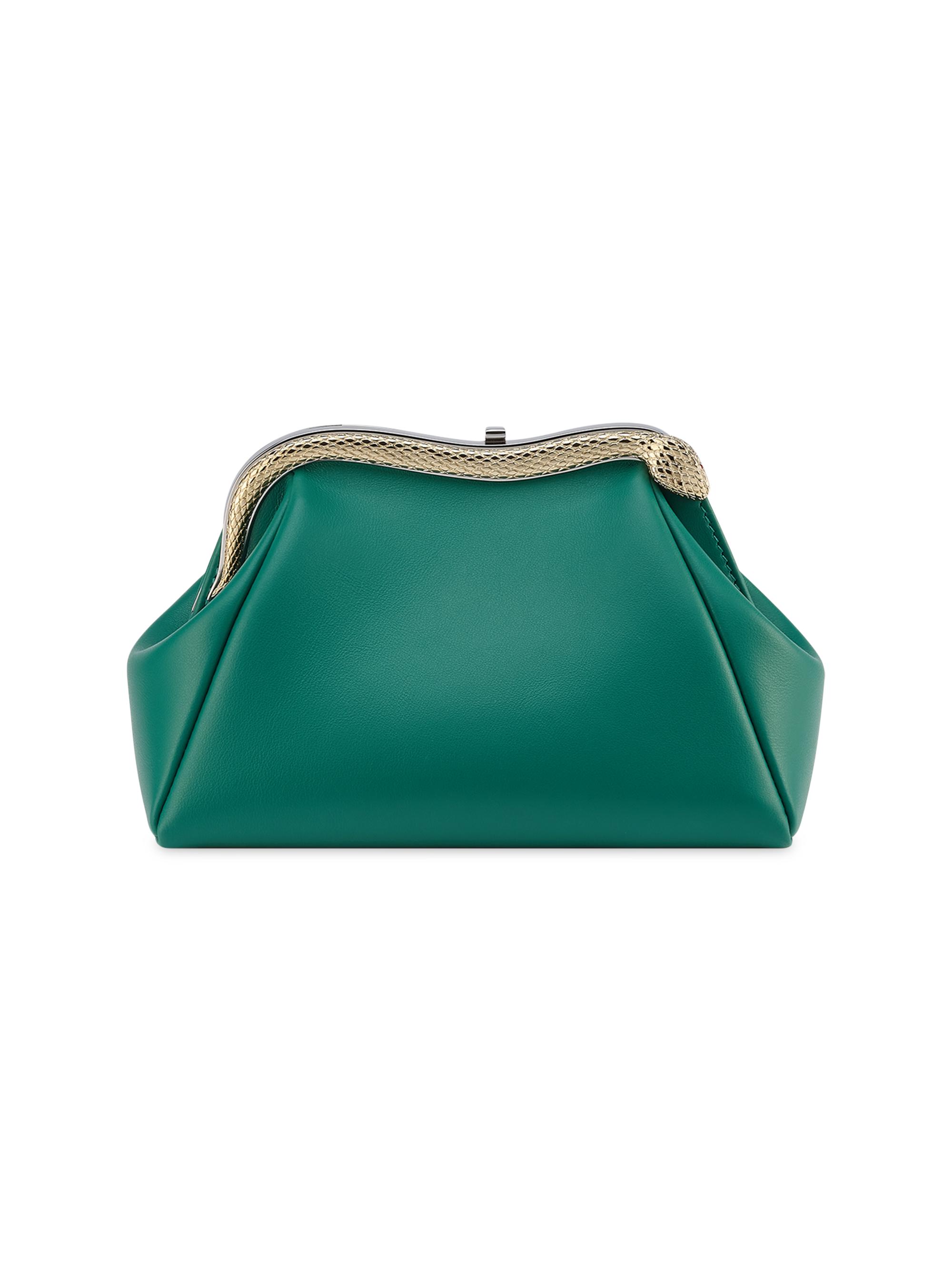 BVLGARI Women's Serpenti Forever Leather Clutch - Emerald Green
