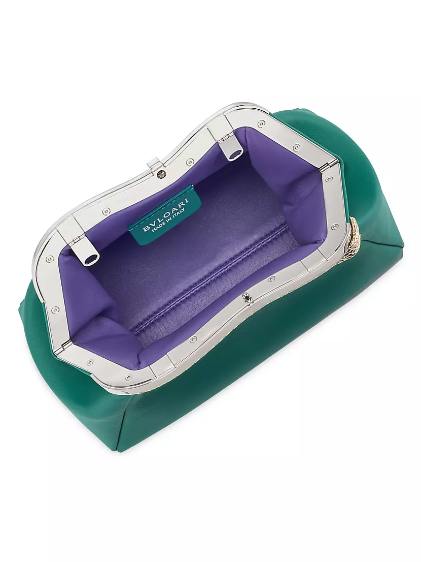 Exotic leathers clutch bag Bvlgari Purple in Exotic leathers - 25685274