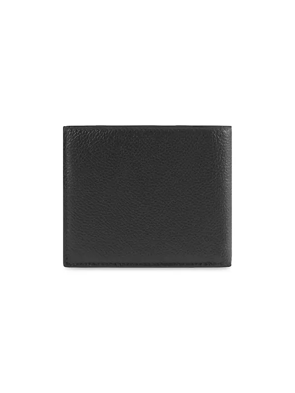Men's Signature Square Folded Wallet Bb Monogram Coated Canvas in Black