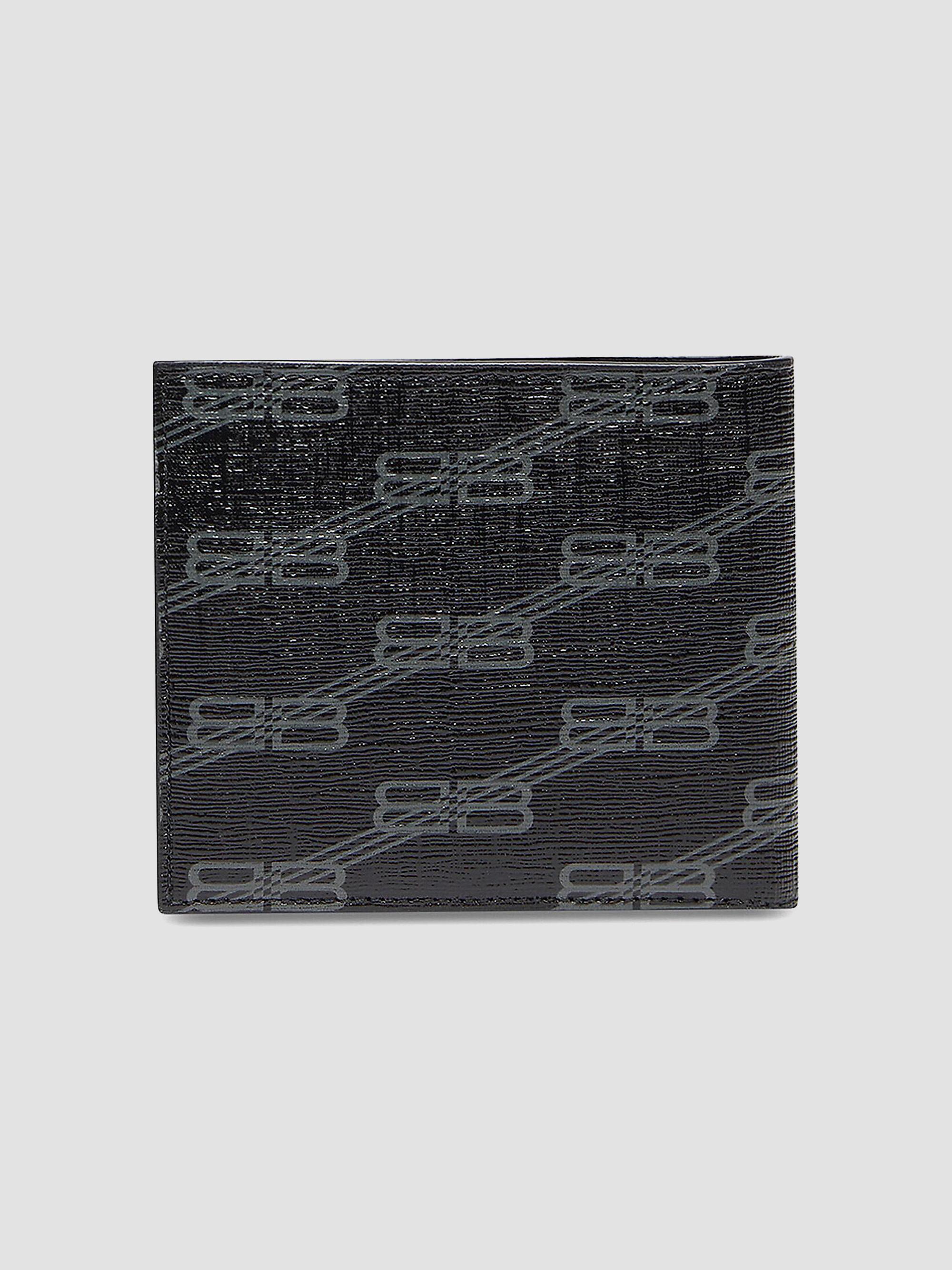Balenciaga Signature Square Folded Wallet BB Monogram Coated