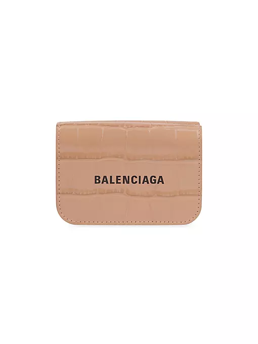 Balenciaga - Cash Mini Wallet Crocodile Embossed