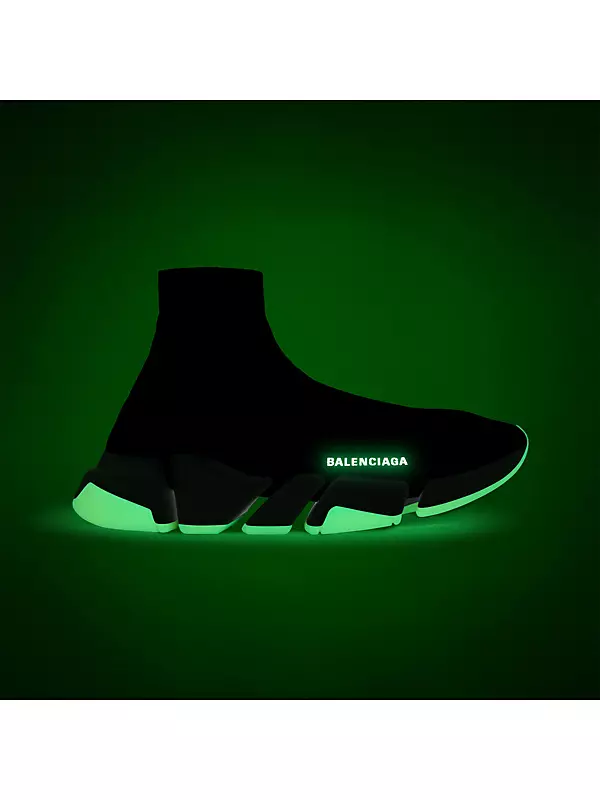 Shop Balenciaga Speed 2.0 Recycled Knit Sneaker Reflective Allover