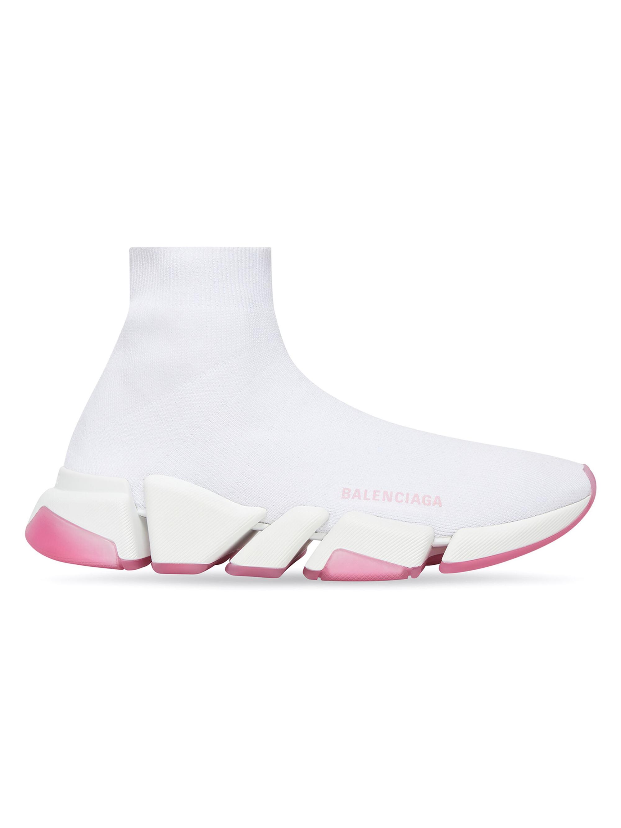Balenciaga Women's Speed 2.0 Recycled Knit Sneakers - Black White Red