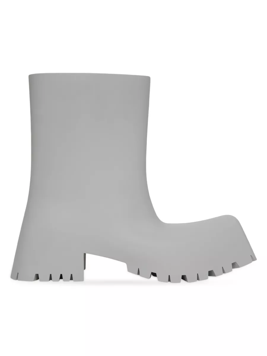 Balenciaga Women's Black Rubber Trooper Boots Size 36