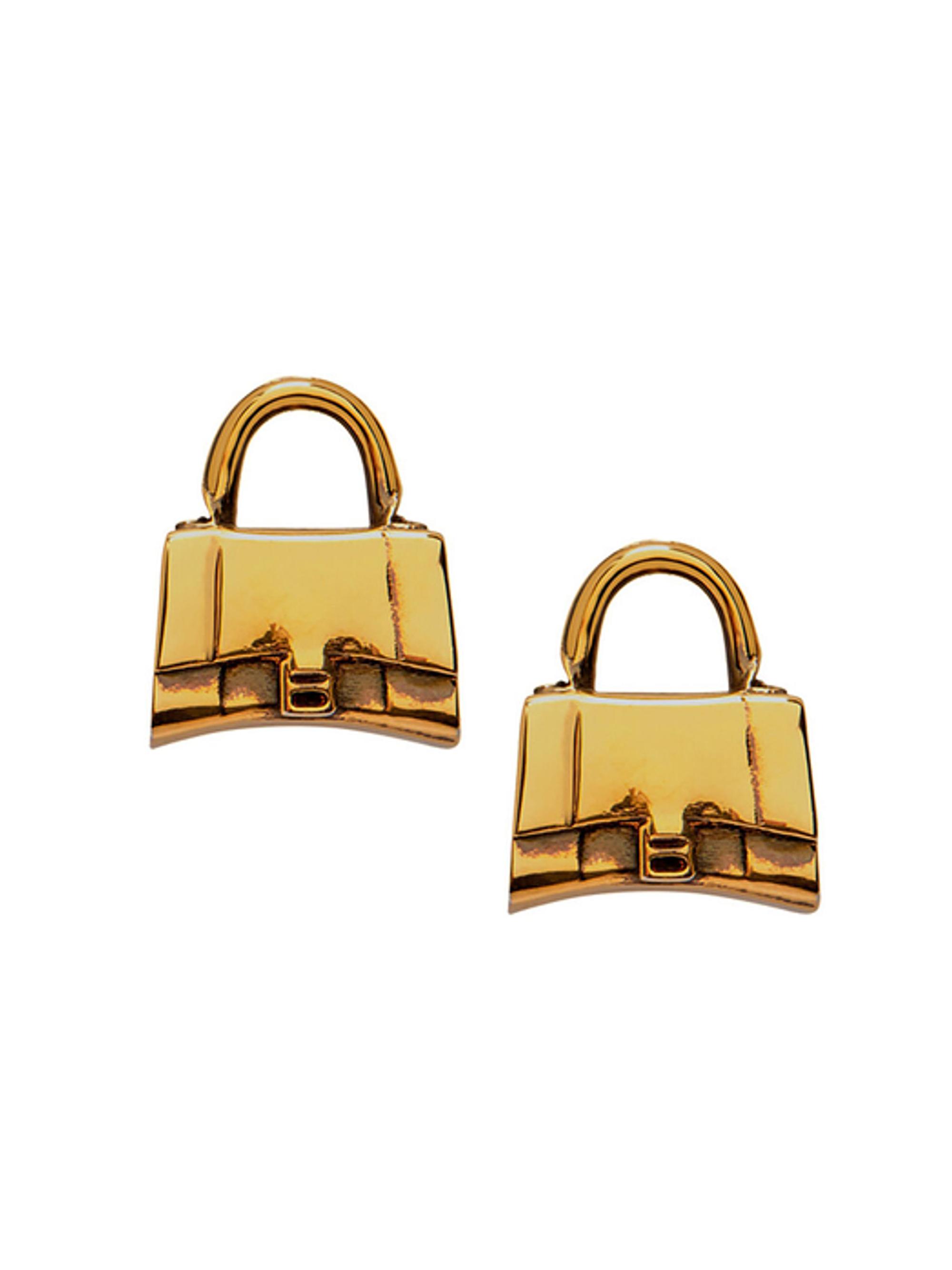 Balenciaga Women's Bag  Stud Earrings - Antique Gold