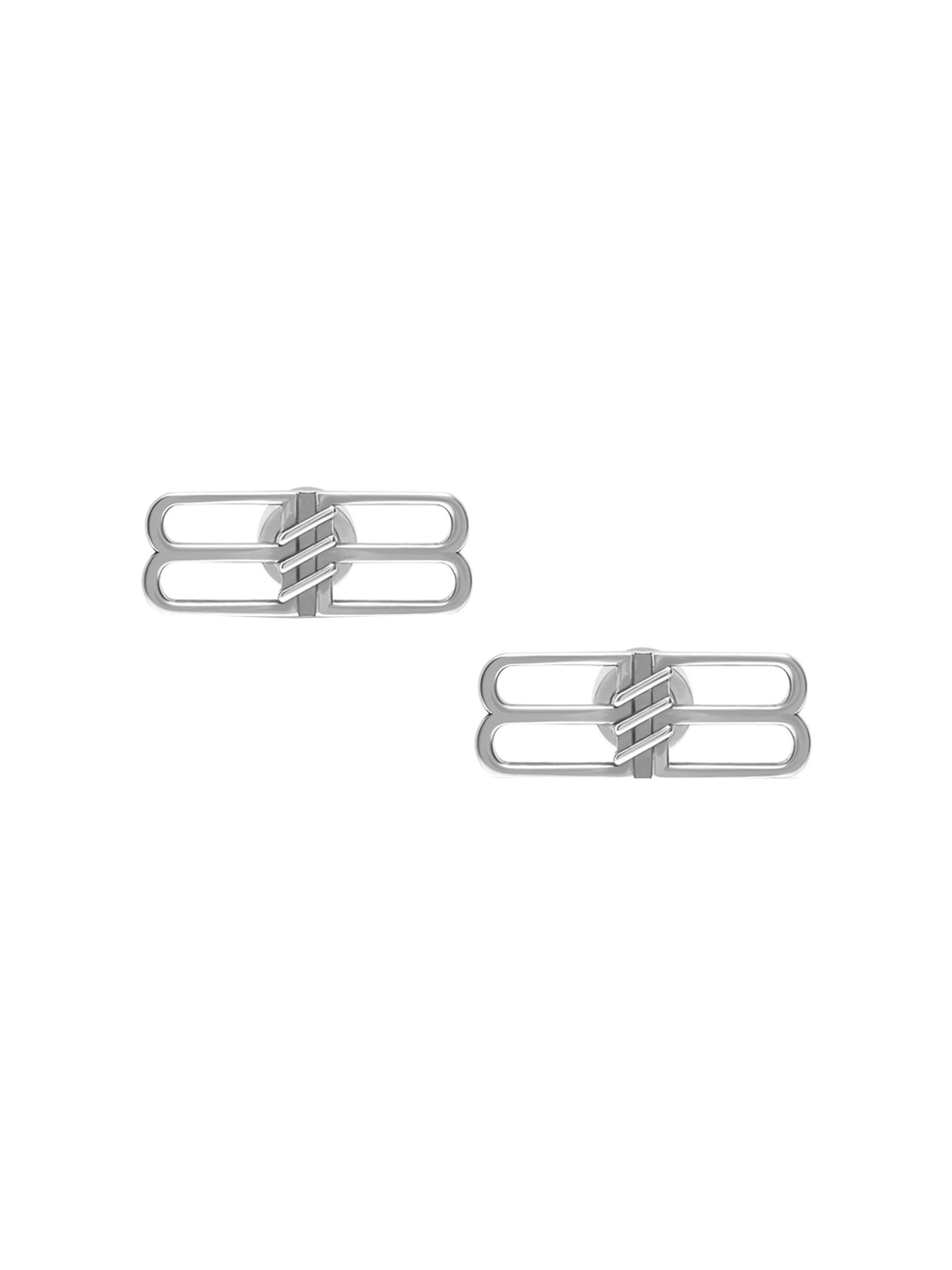 Balenciaga Women's Bb Icon Earrings - Antique Silver