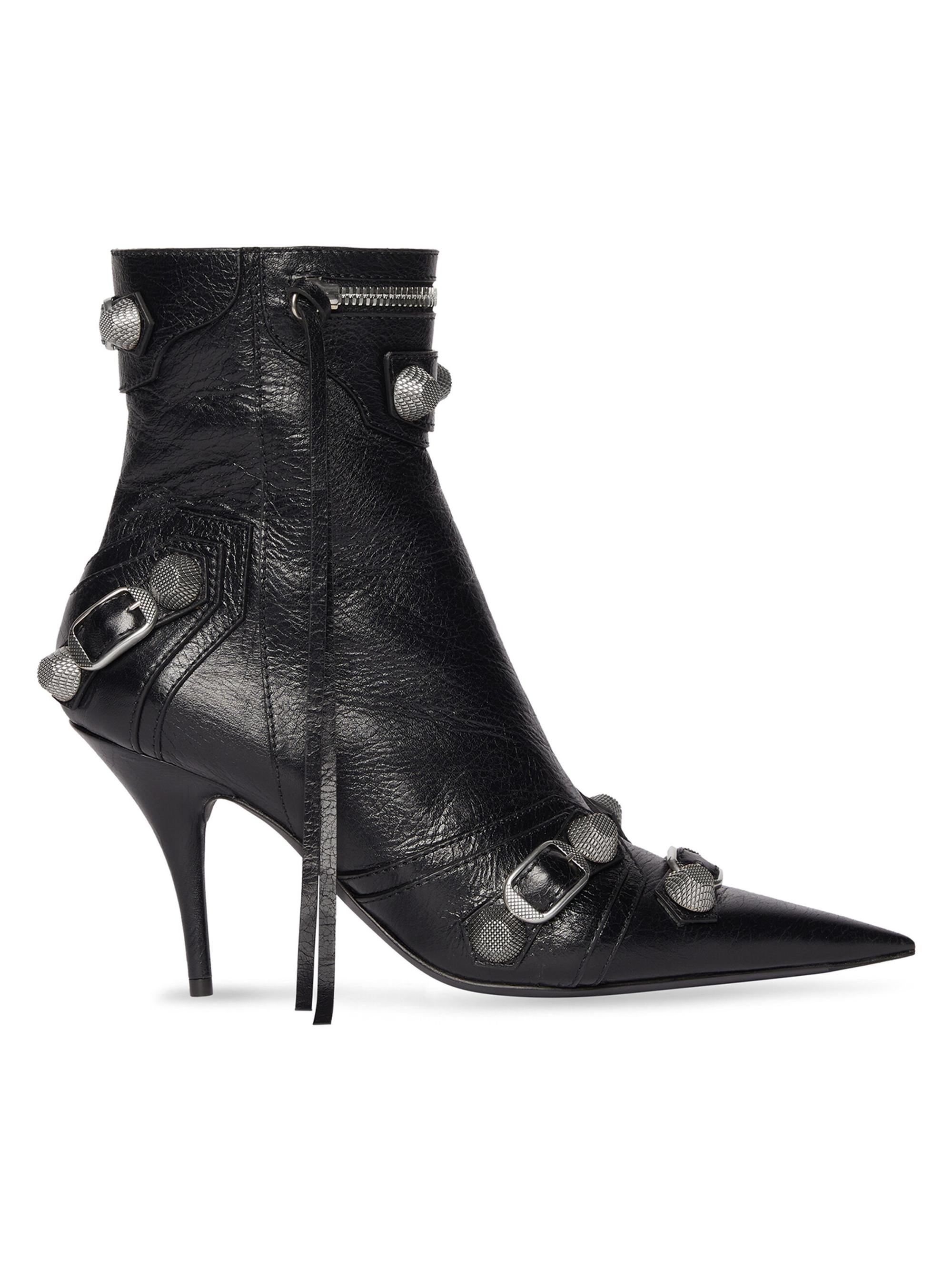 Balenciaga Women's Cagole 90 MM Booties - Black