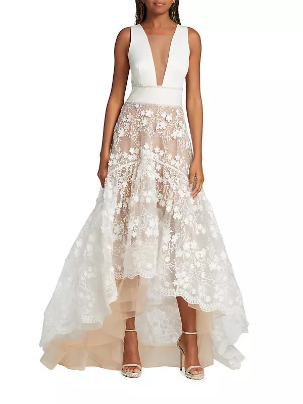 Fiona High-Low Lace Gown