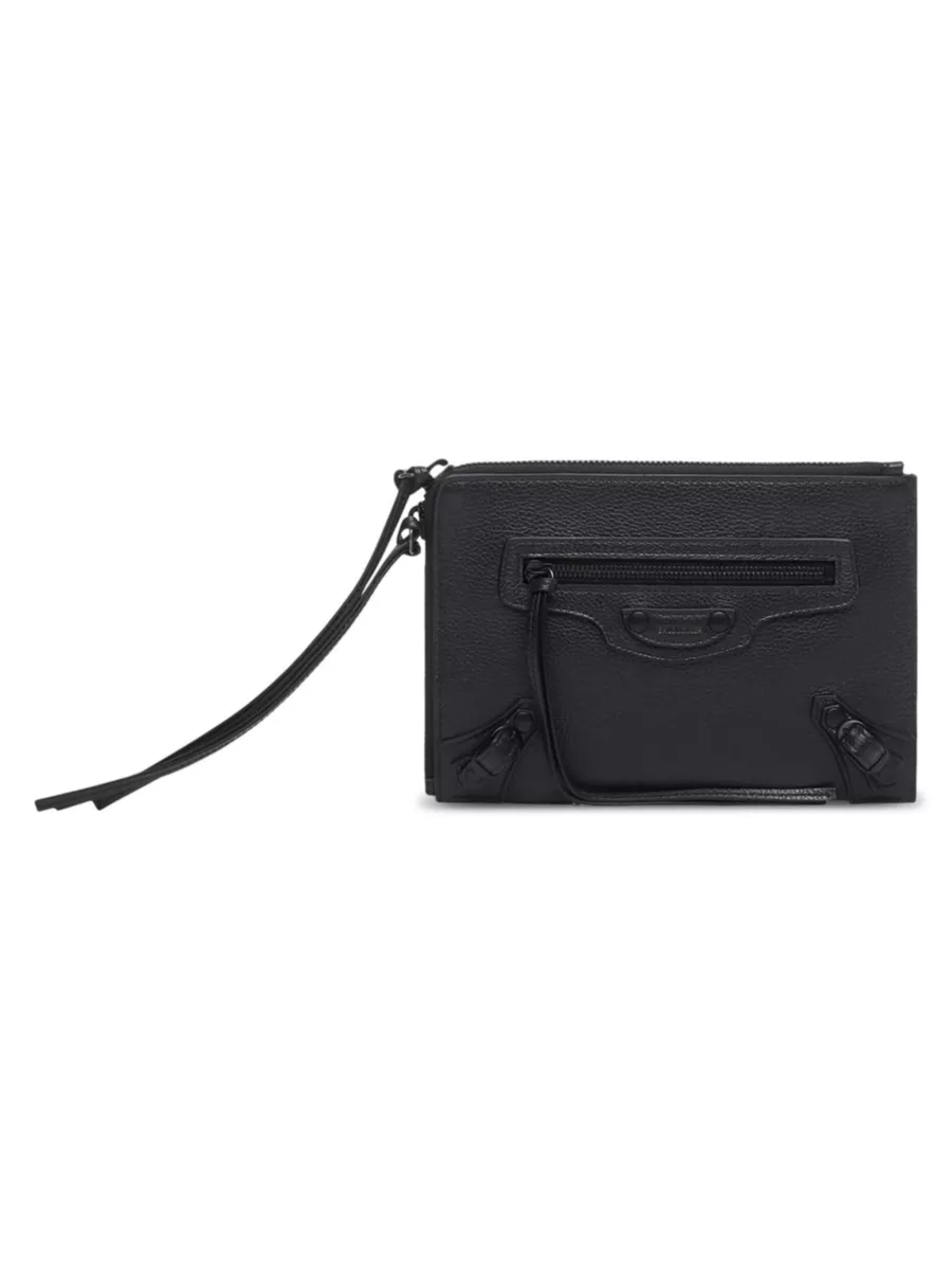 Shop Balenciaga Neo Classic Small Pouch With Strap | Saks Shop Balenciaga Neo Classic Small Pouch With Strap | Saks