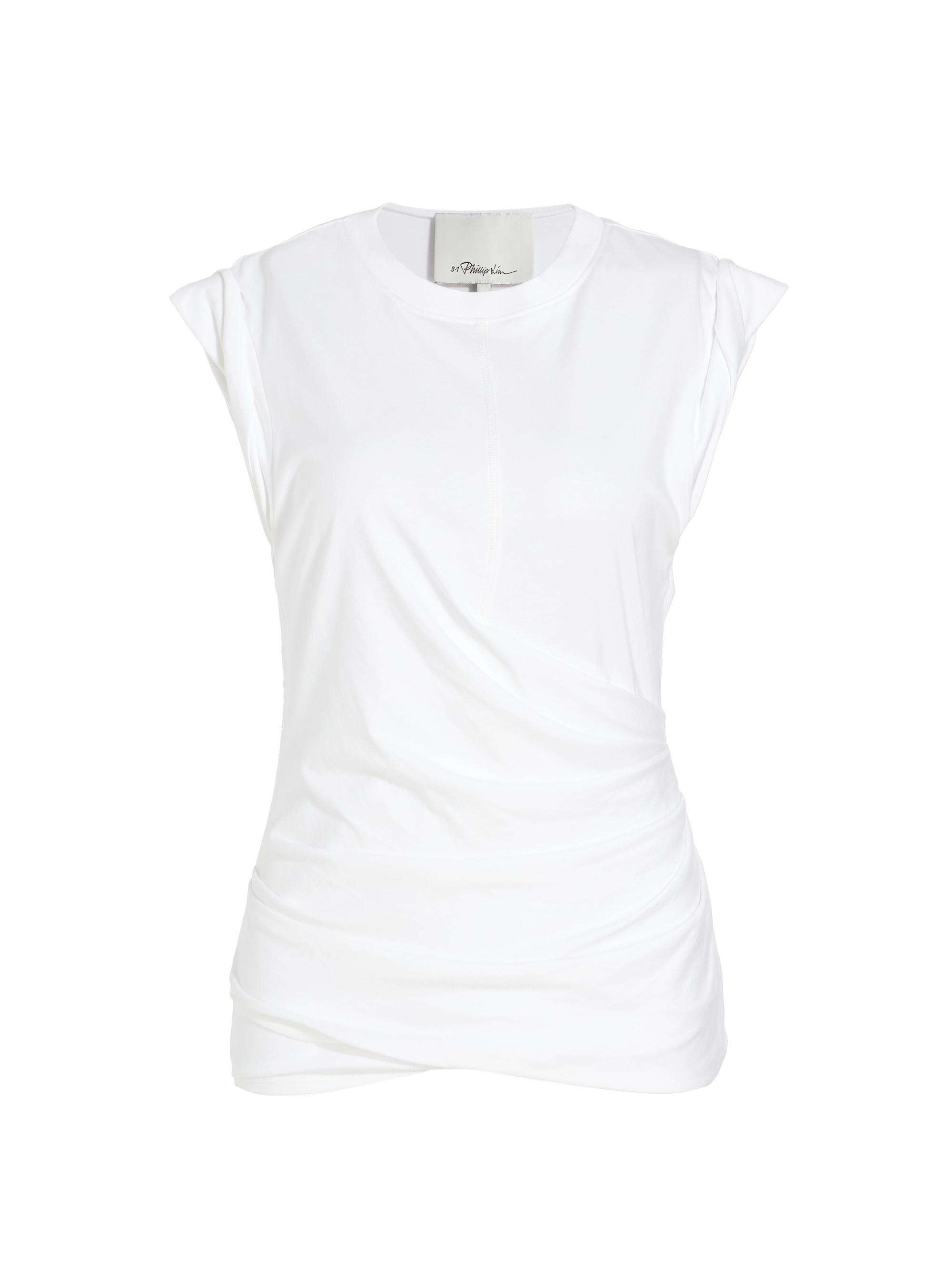 3.1 Phillip Lim Women's Draped Jersey Top - White