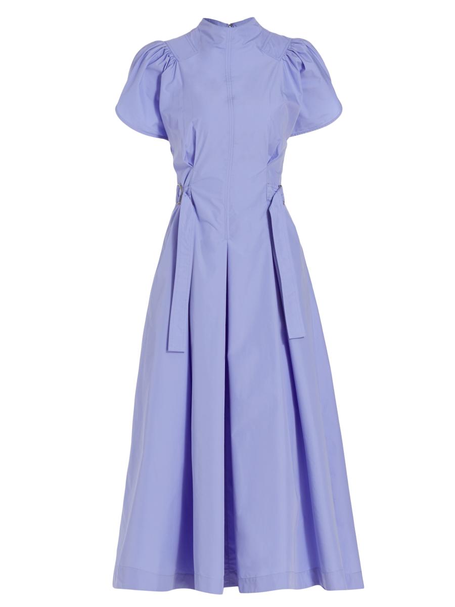 3.1 phillip lim purple dress 3.1 PHILLIP LIM Cotton-Blend Poplin Midi Dress