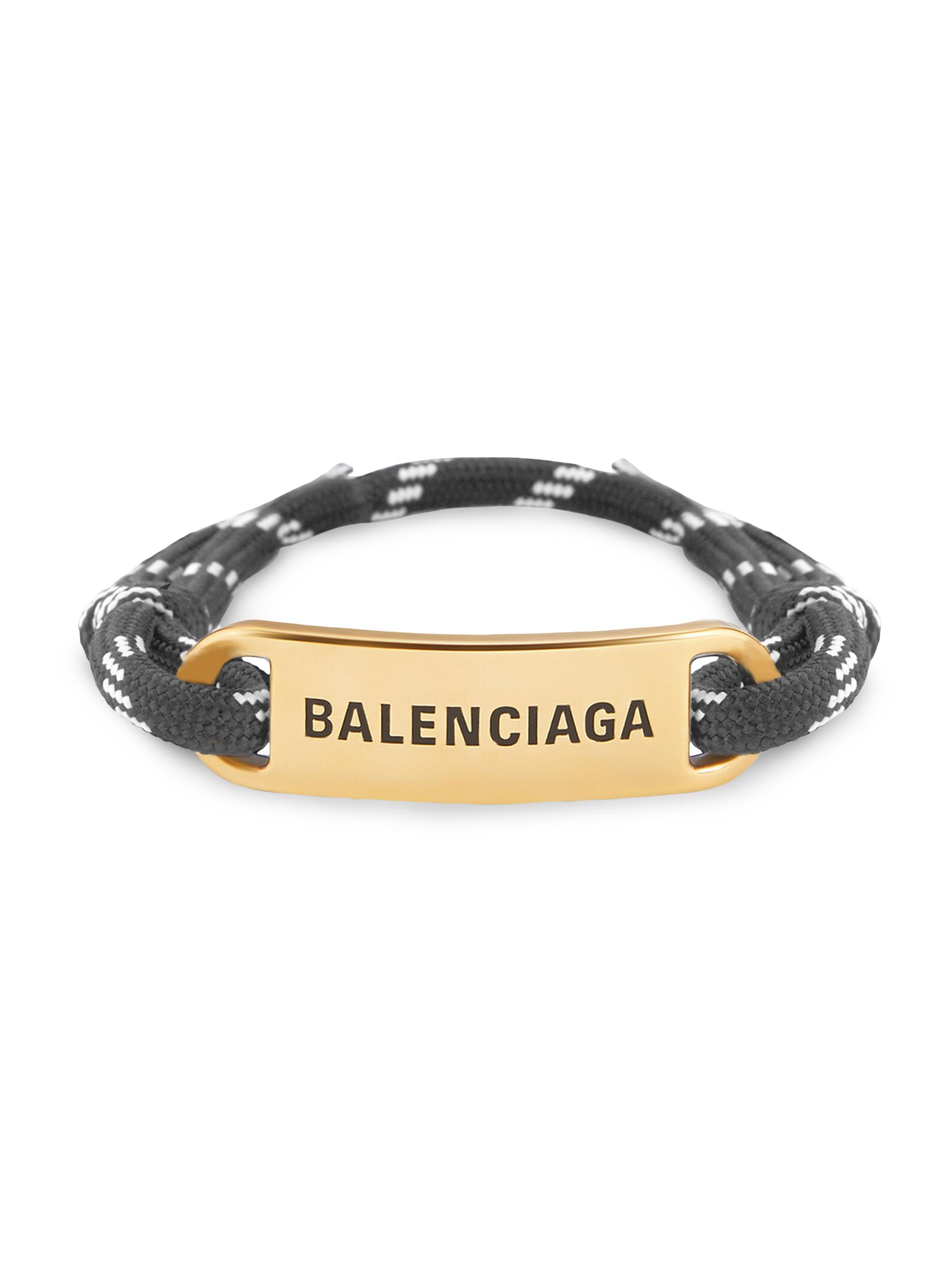 Balenciaga Women's Plate Bracelet - Black White