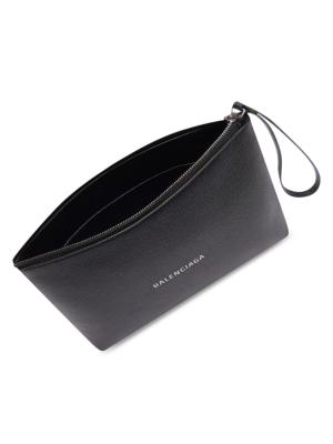 Balenciaga Logo Cash Pouch Black