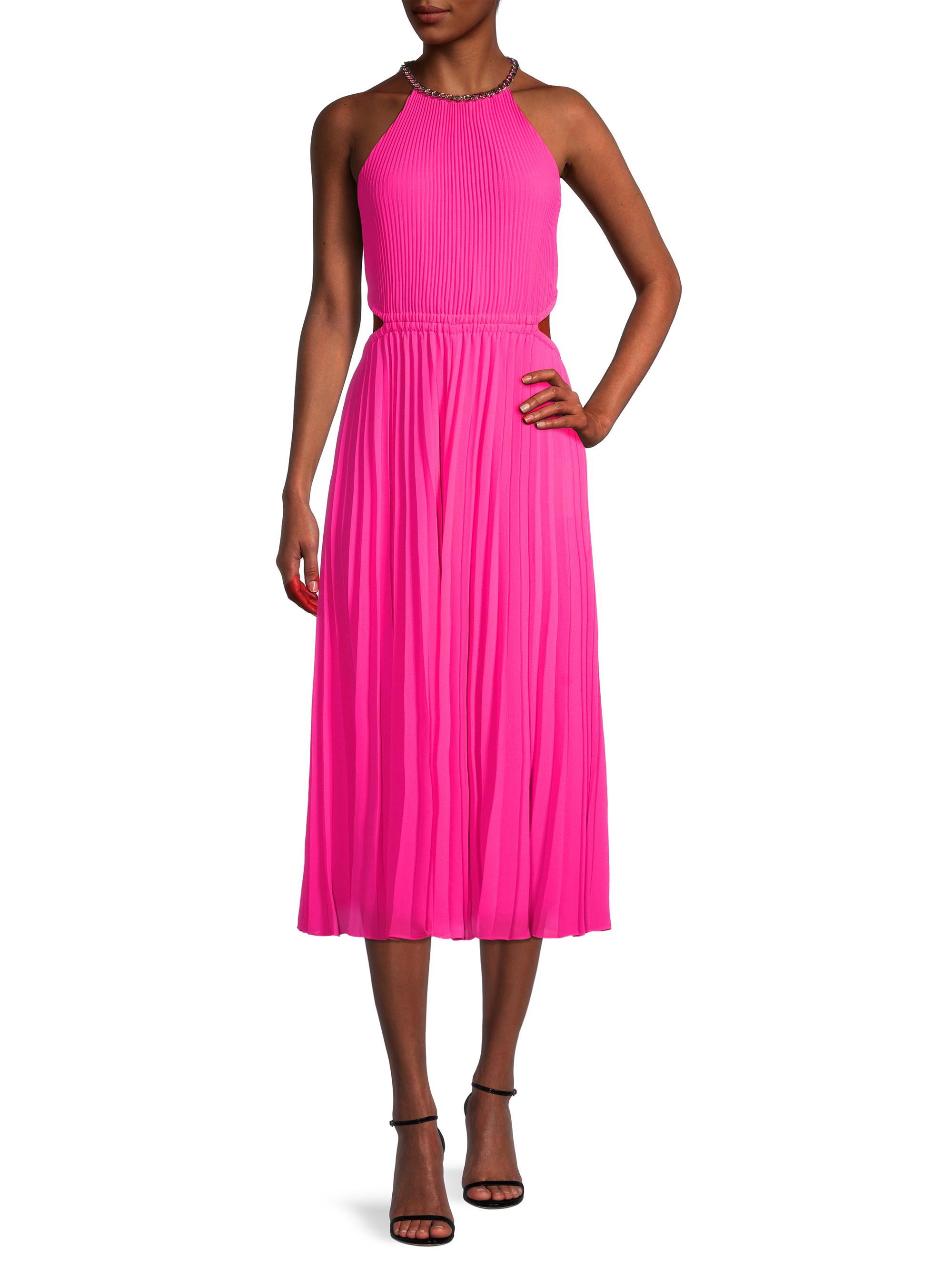 satin blue halter dress Shona Joy - La Lune Ruched Halter Maxi Dress - Iceberg Blue main image 1