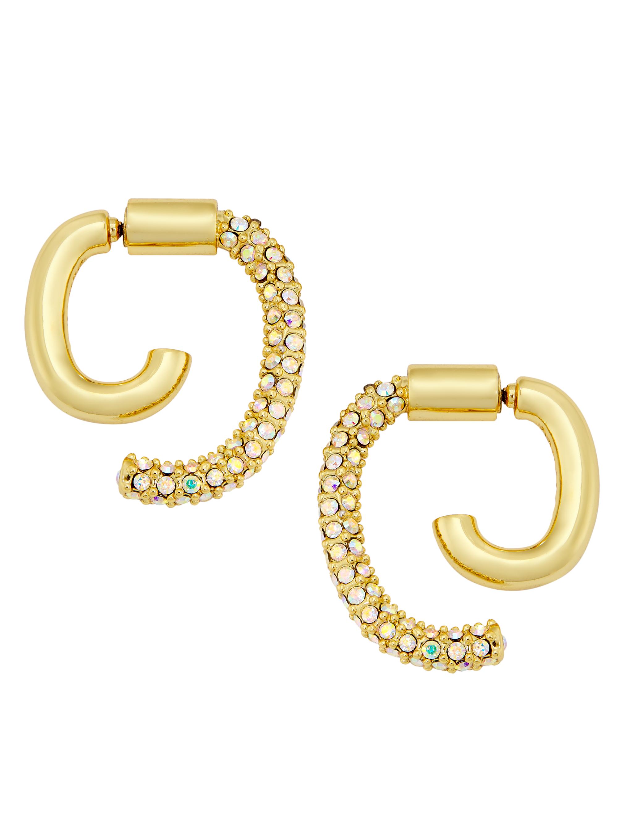 Demarson Women's Mini Luna 12K Gold-Plate & Crystal Drop Earrings - Gold Crystal