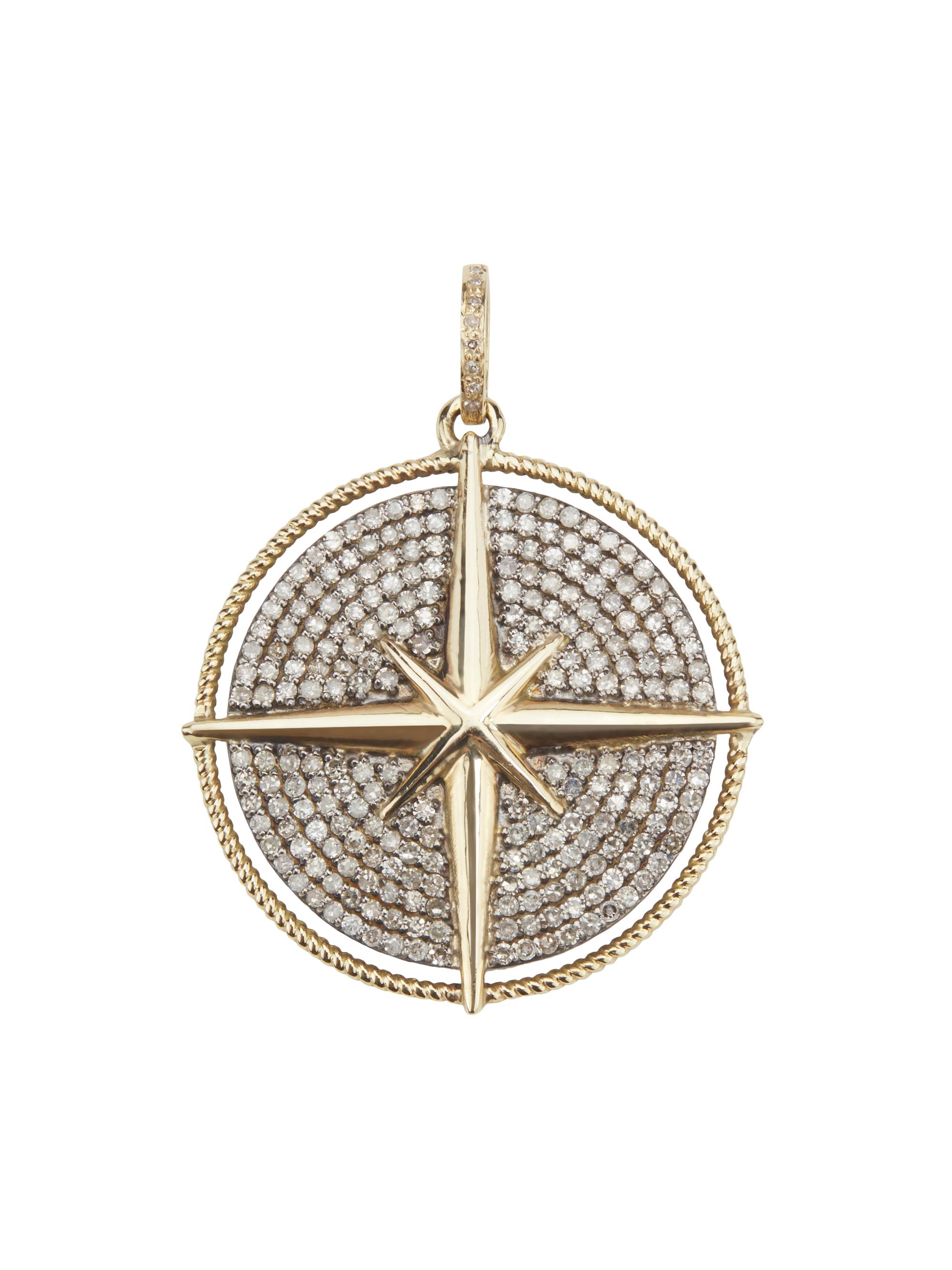Nina Gilin Women's 14K Yellow Gold & 0.92 TCW Diamond Compass Pendant - Yellow Gold