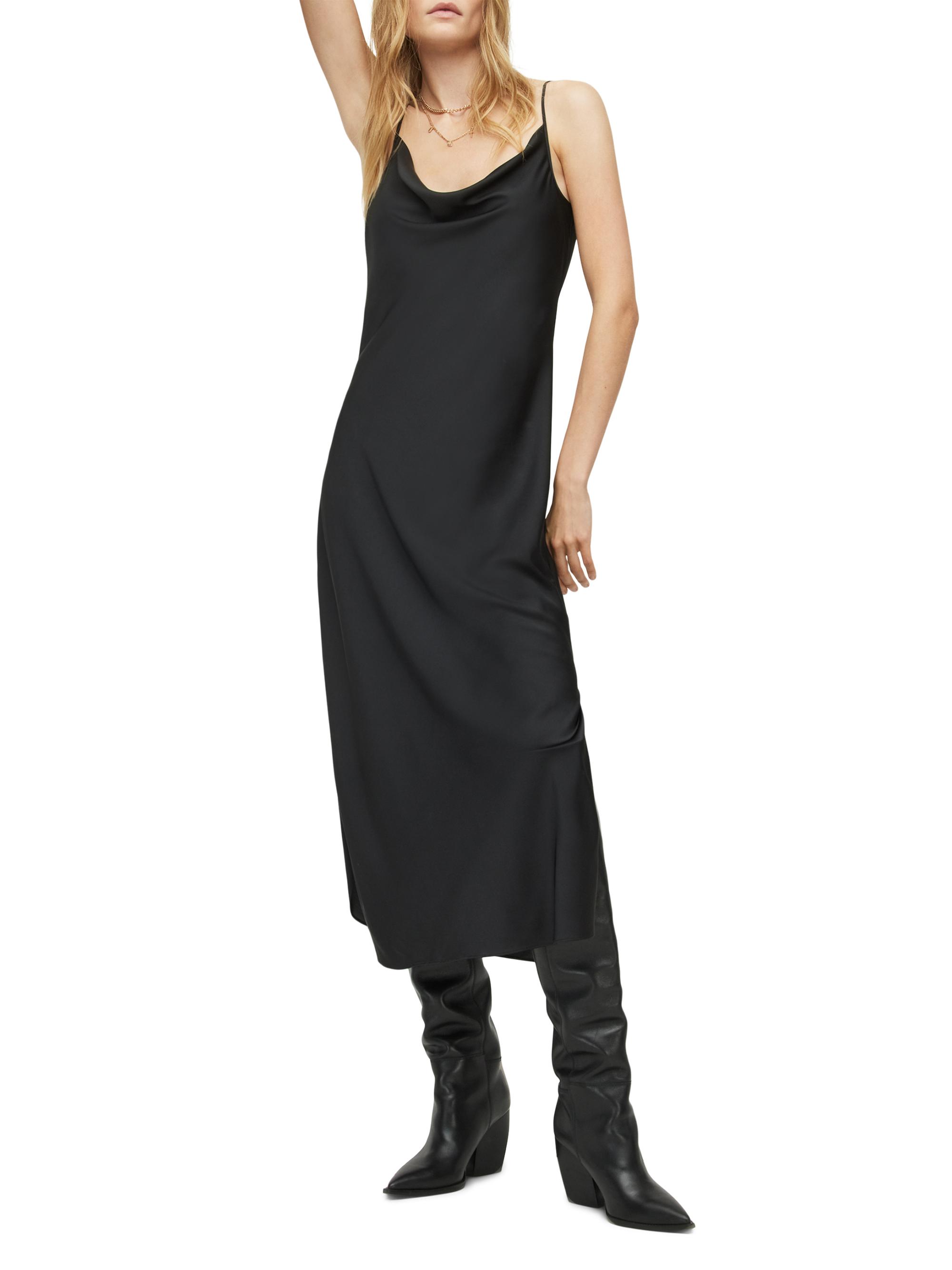 AllSaints Women's Hadley Satin Slipdress - Black