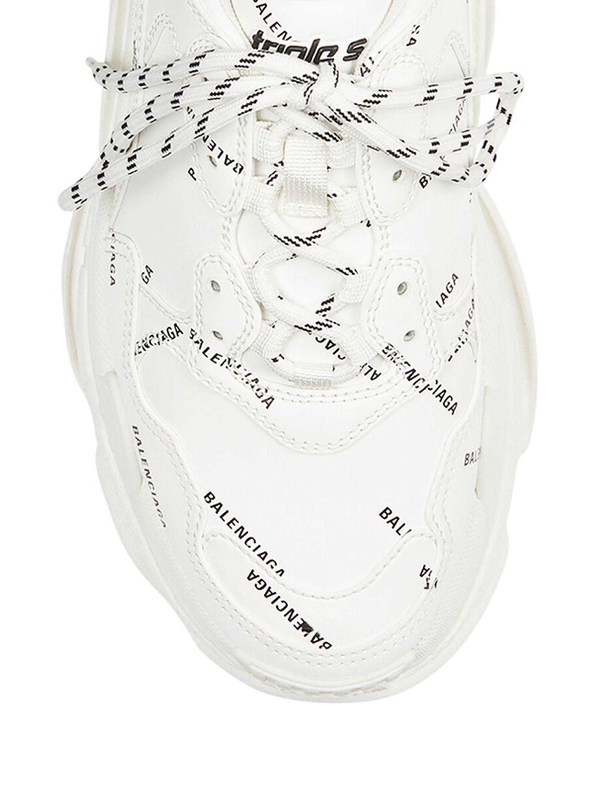 Balenciaga Triple S Sneaker Allover Logo | Saks Fifth Avenue
