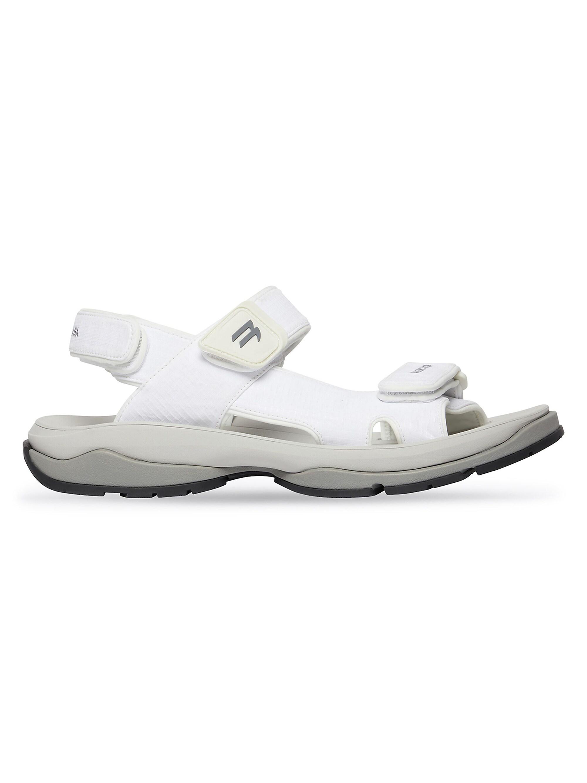 Balenciaga Men's Tourist Sandals - Black White Grey