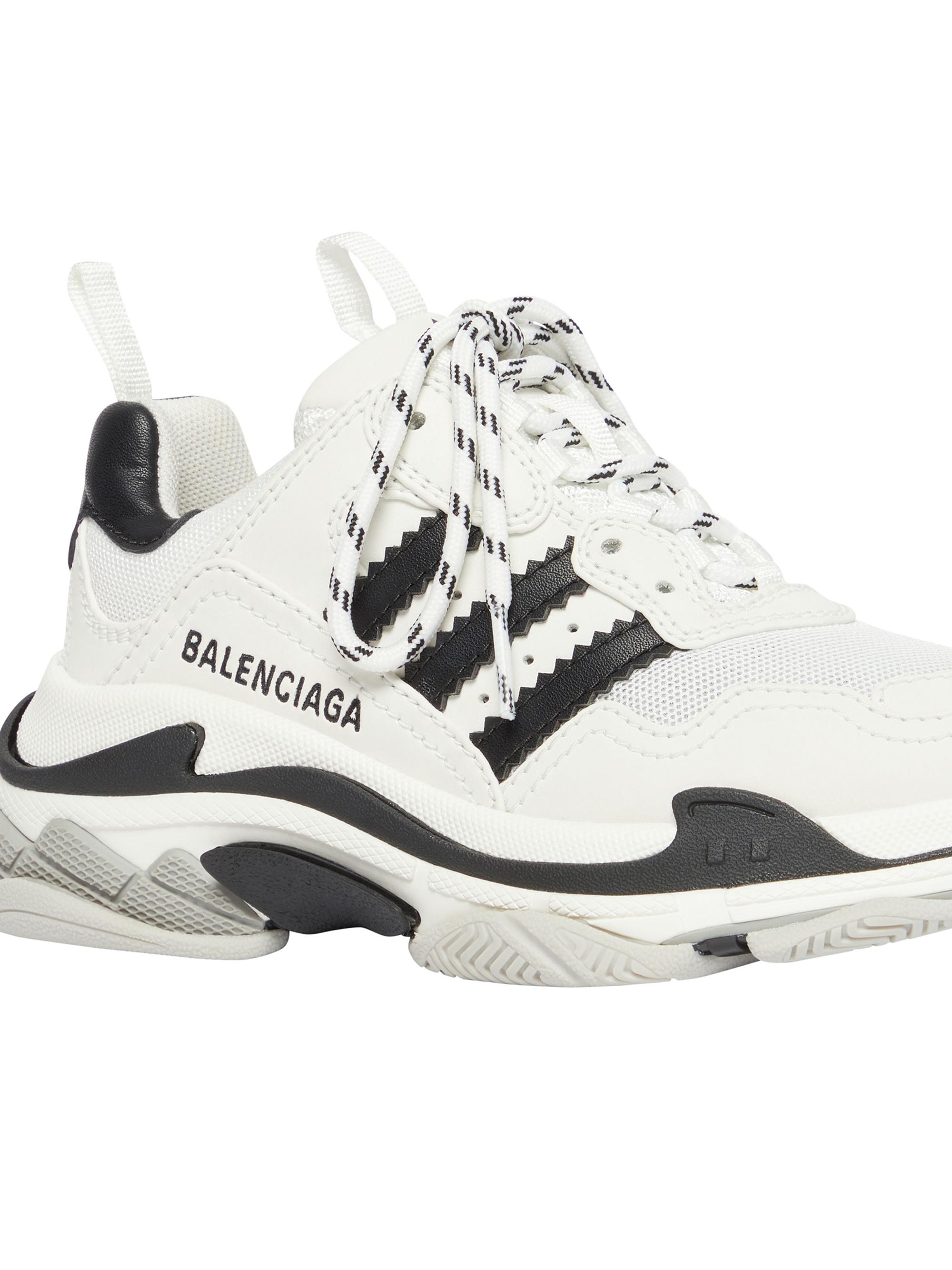 BALENCIAGA adidas スニーカー 38 Balenciaga Triple S adidas White Black Men's - 710021W2ZB19112