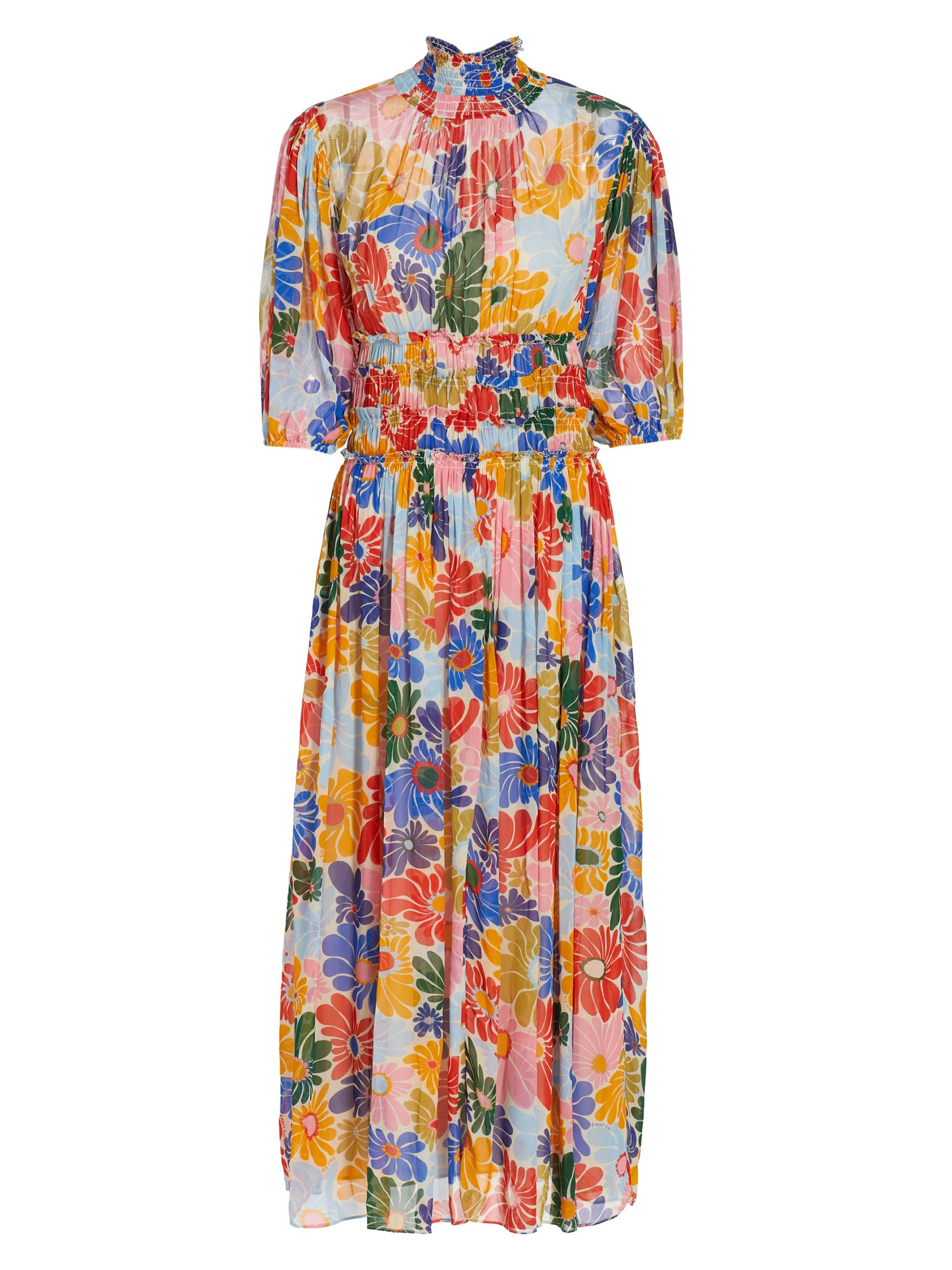 Farm Rio Women's Sunny Daisies Sand Maxi Dress - Sunny Daisies Sand