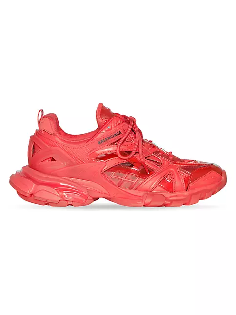 Balenciaga Track Nylon, Mesh and Rubber Red low top sneakers