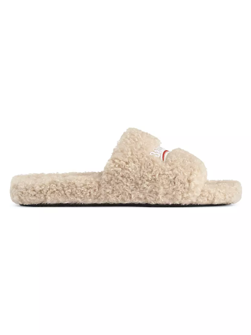 Furry Slide Sandals