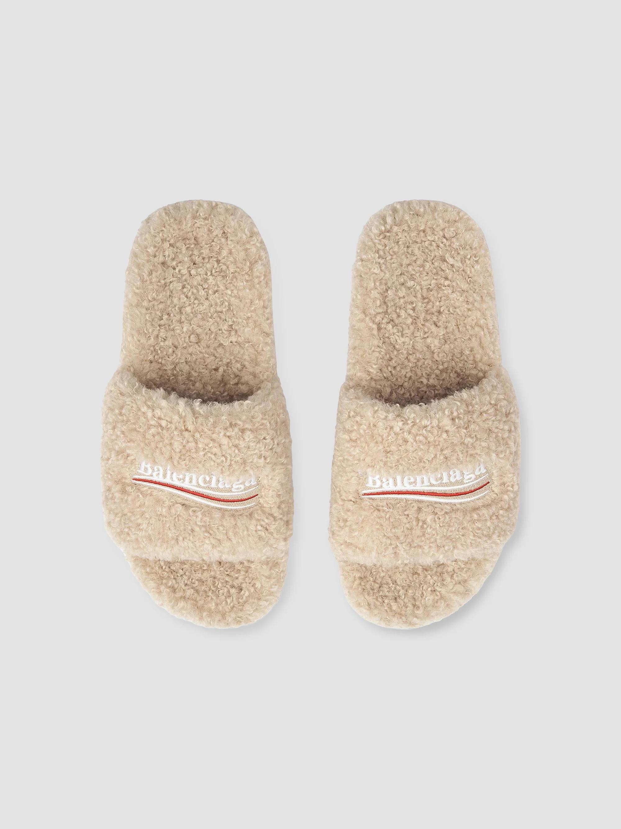 Balenciaga Fluffy Slide Sandals | Saks Fifth Avenue
