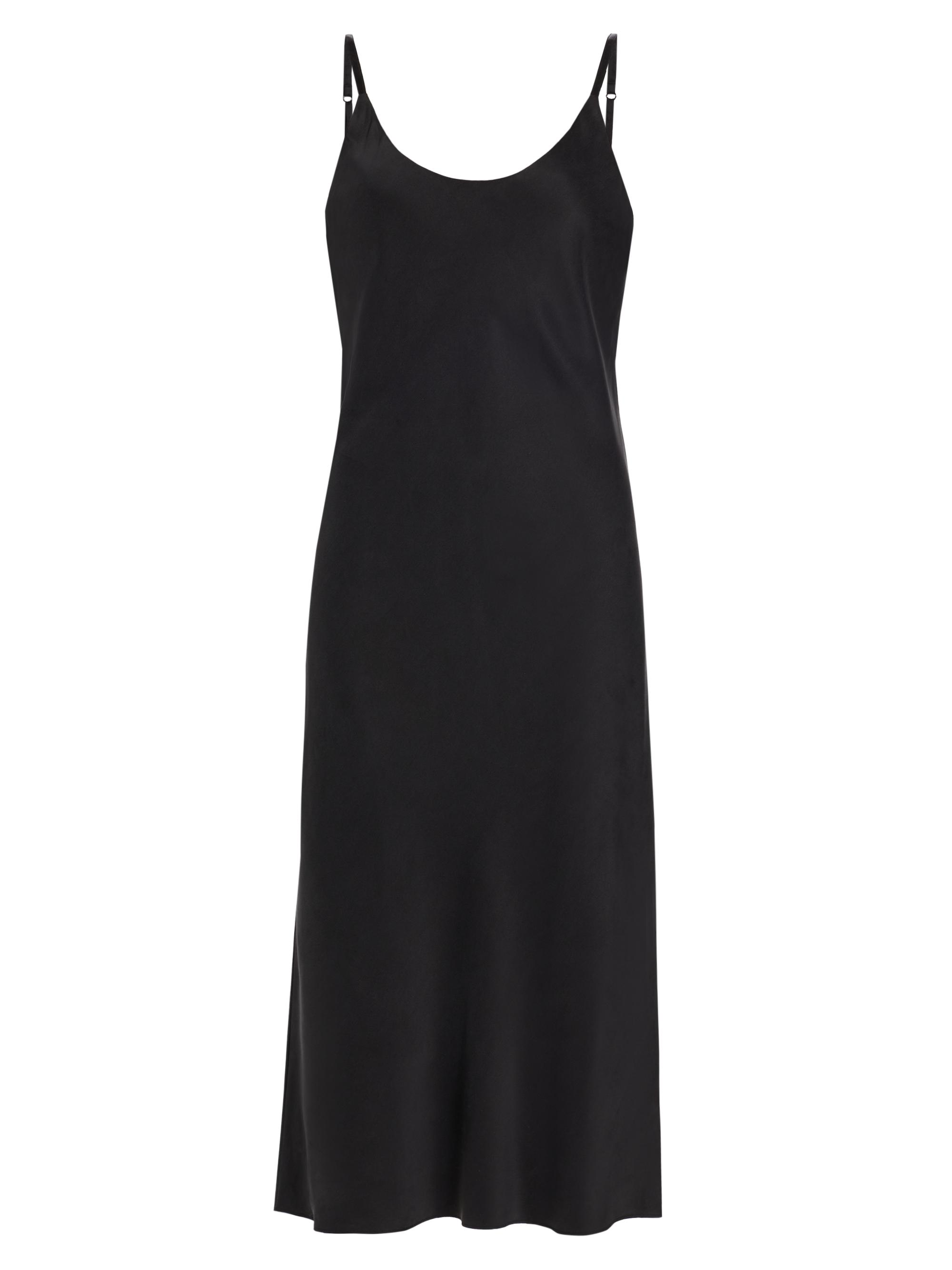 Lunya Women's Washable Silk Slip Dress - Immersed Black
