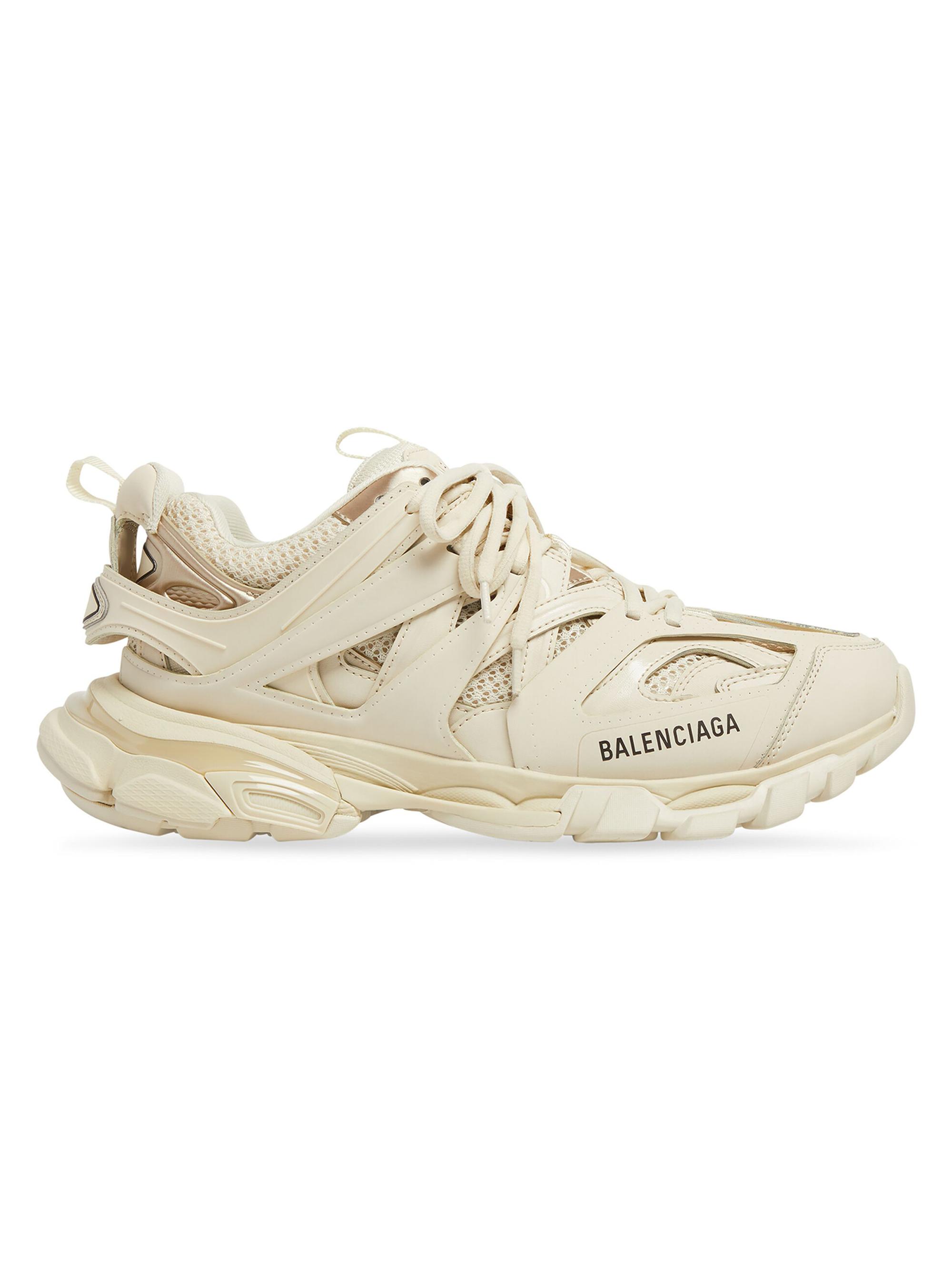 Balenciaga Men's Track Sneakers - Beige Black